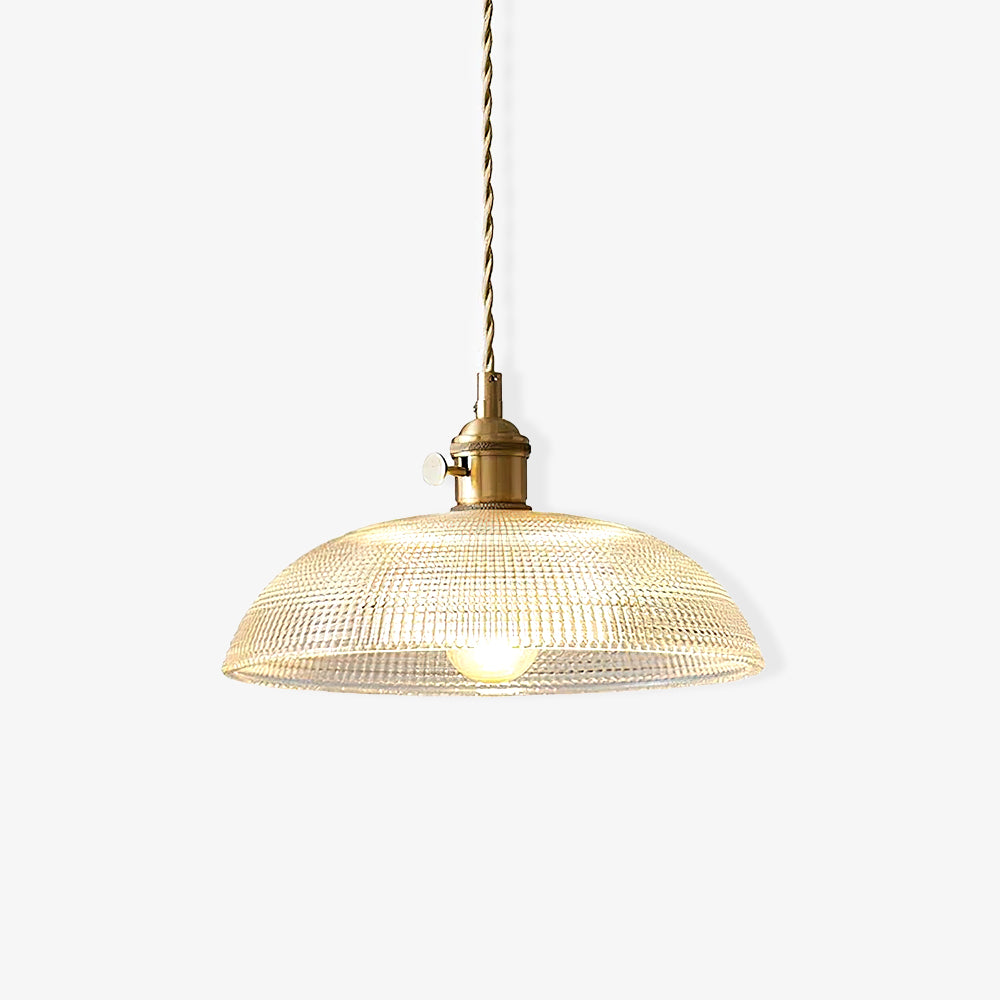 Ribbed Spiral Pendant Light - Cueteks