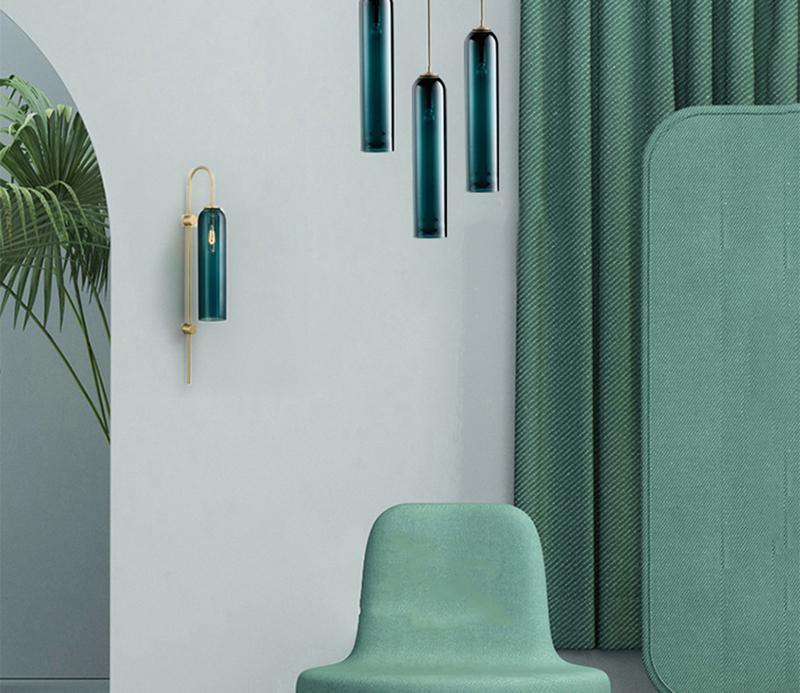 Long Tube Glass Pendant Light - Cueteks