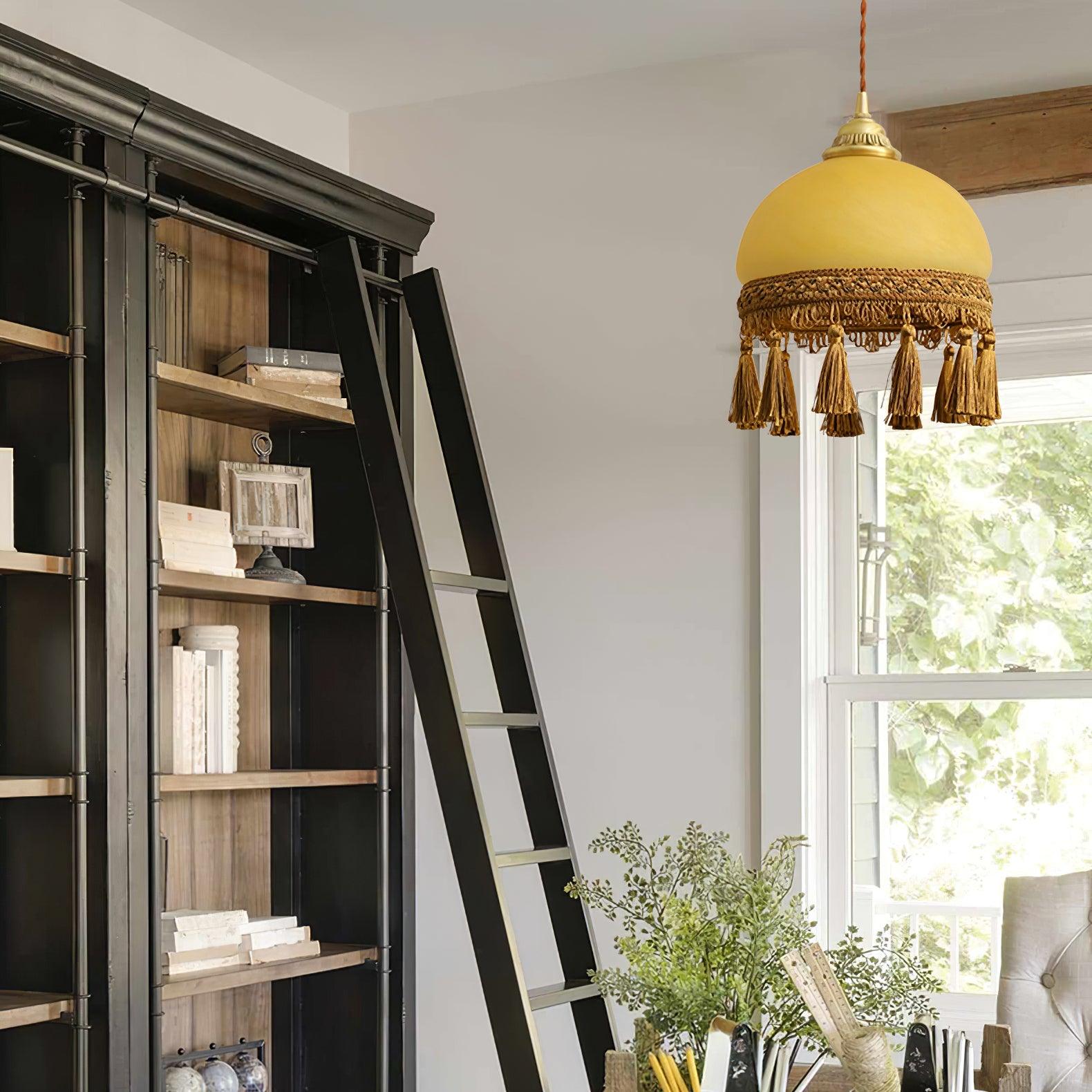 French Tassels Brass Pendant Light - Cueteks