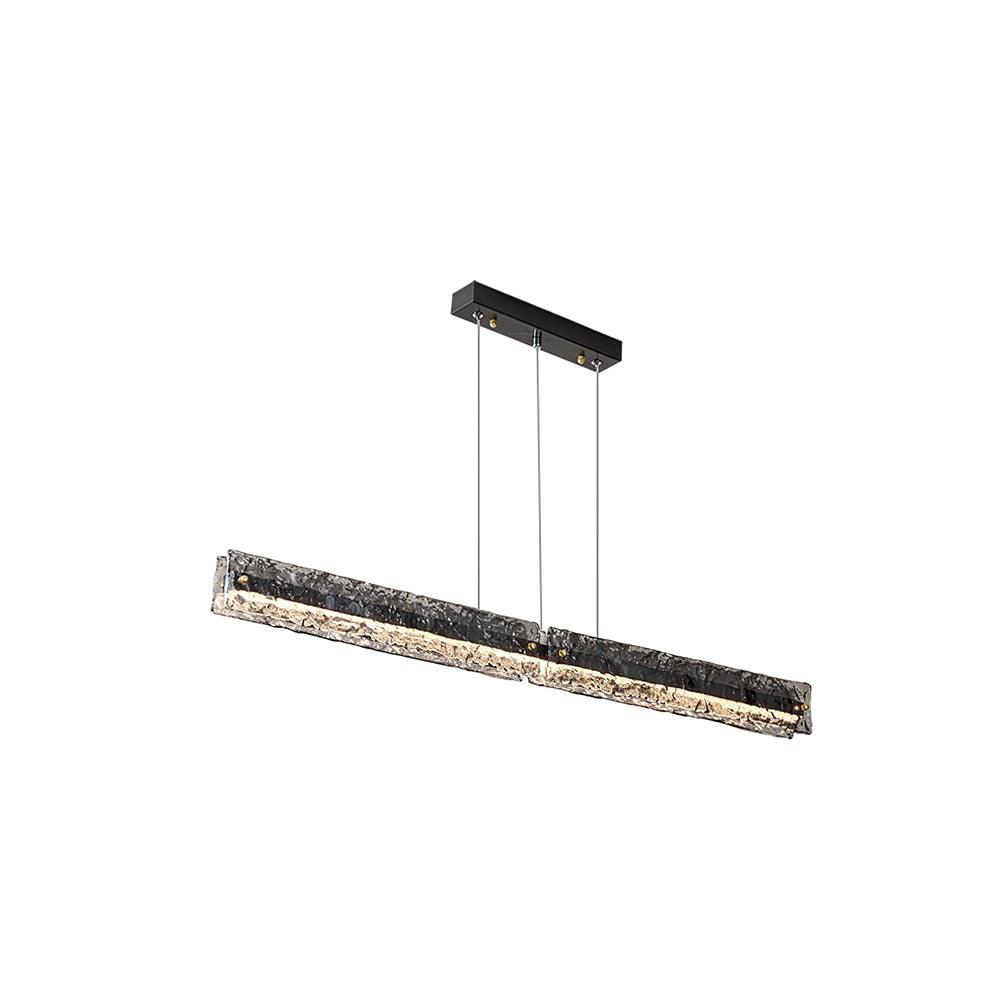 Model A 90 cm Black selection with dark rectangular textured glass, gold-tone caps and black canopy