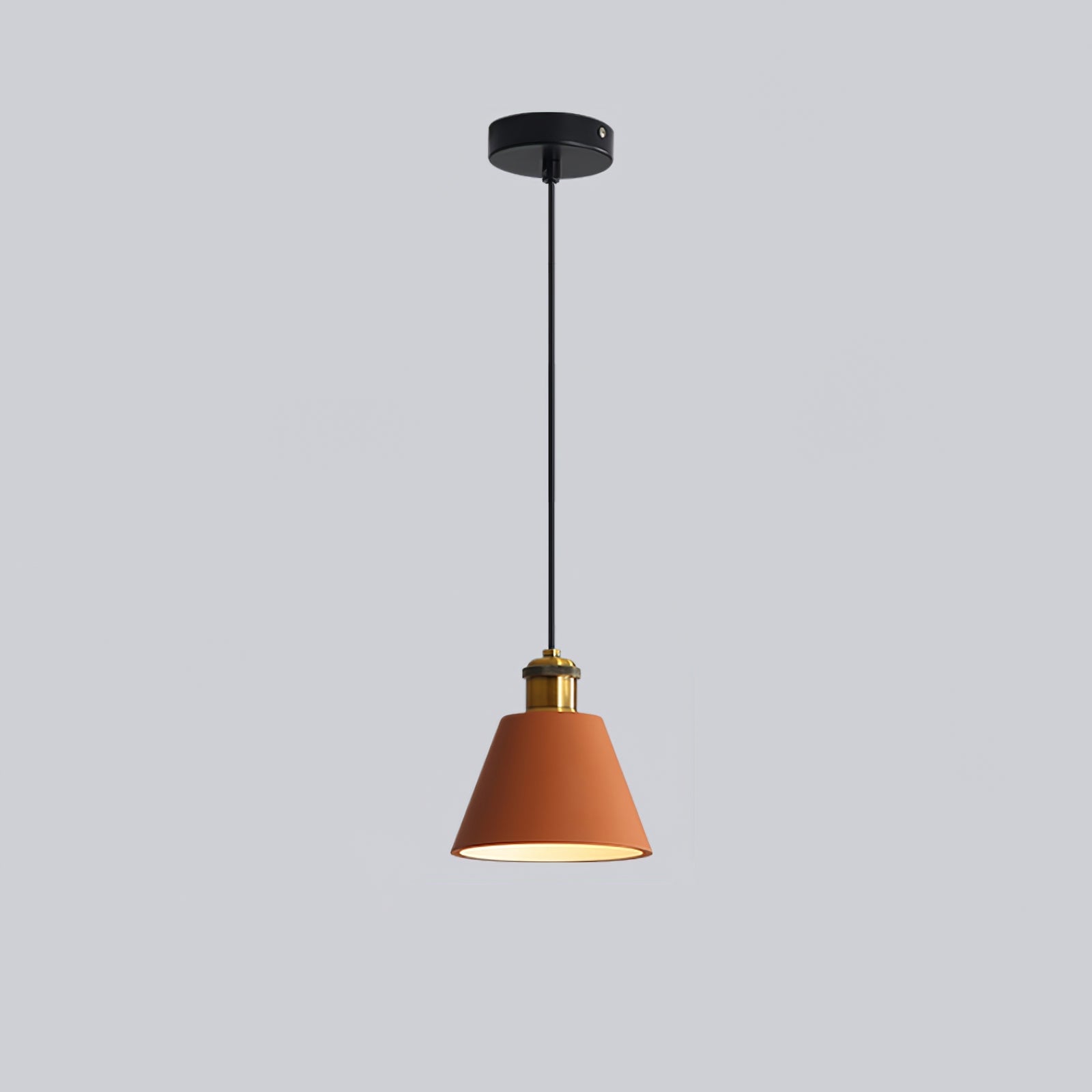Model B Orange short cone pendant