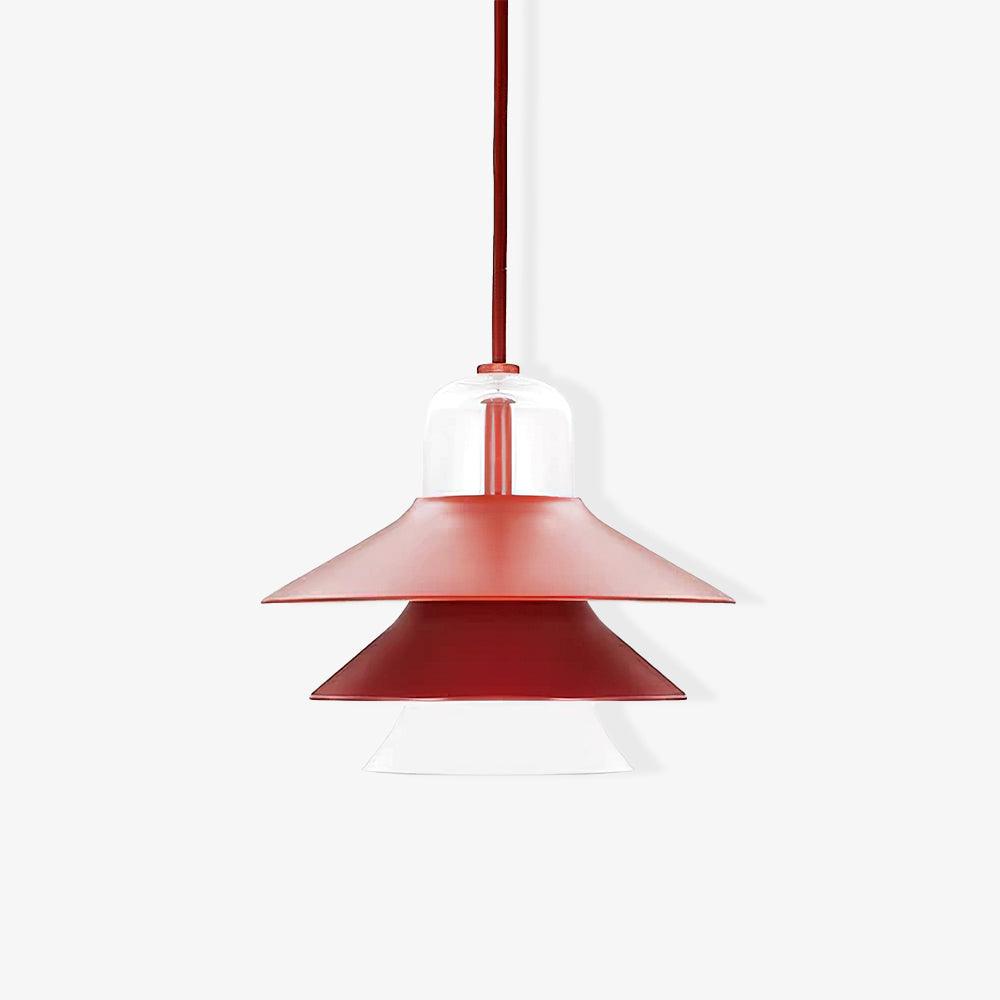 Red shade and White lower element