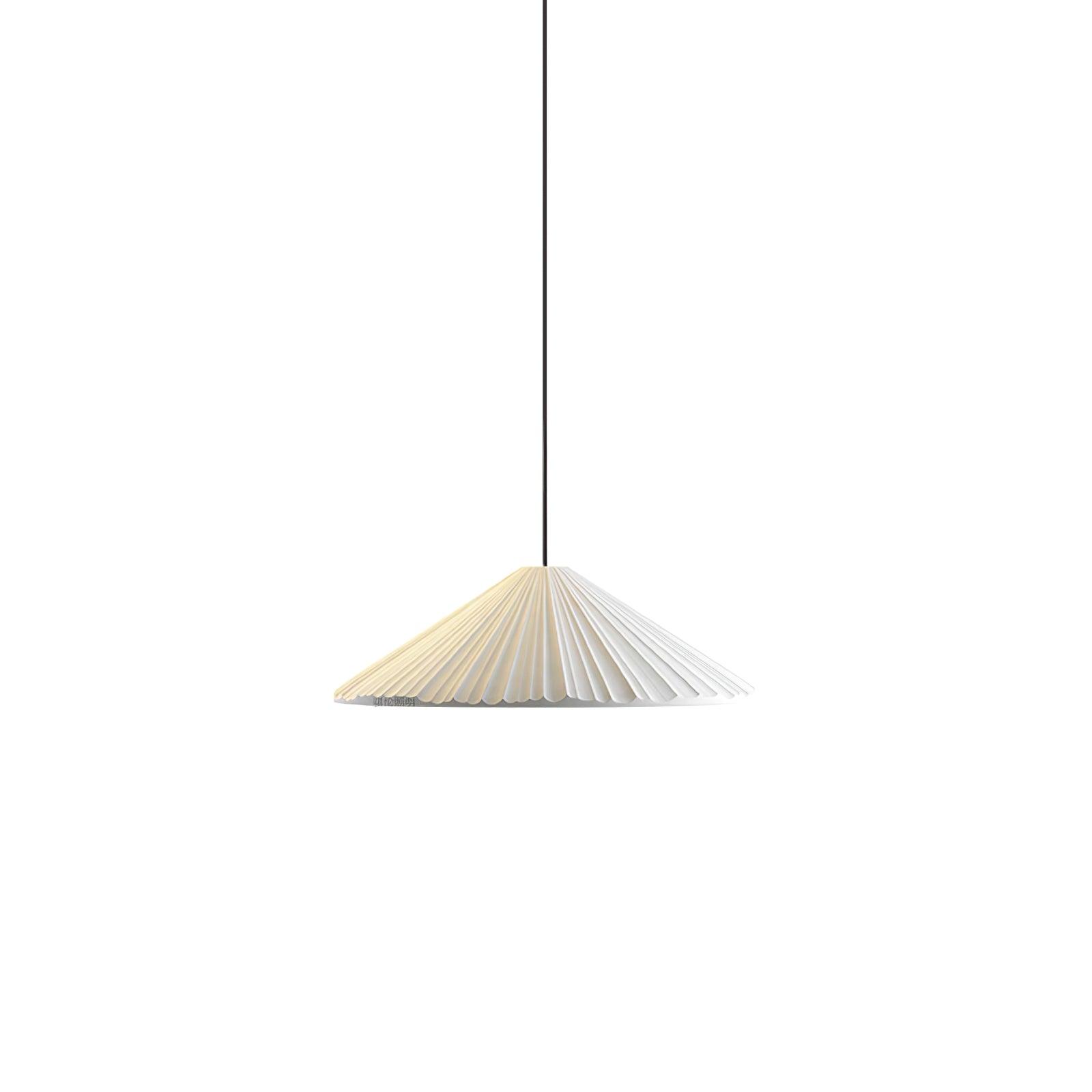 Broad shallow White Hat pendant