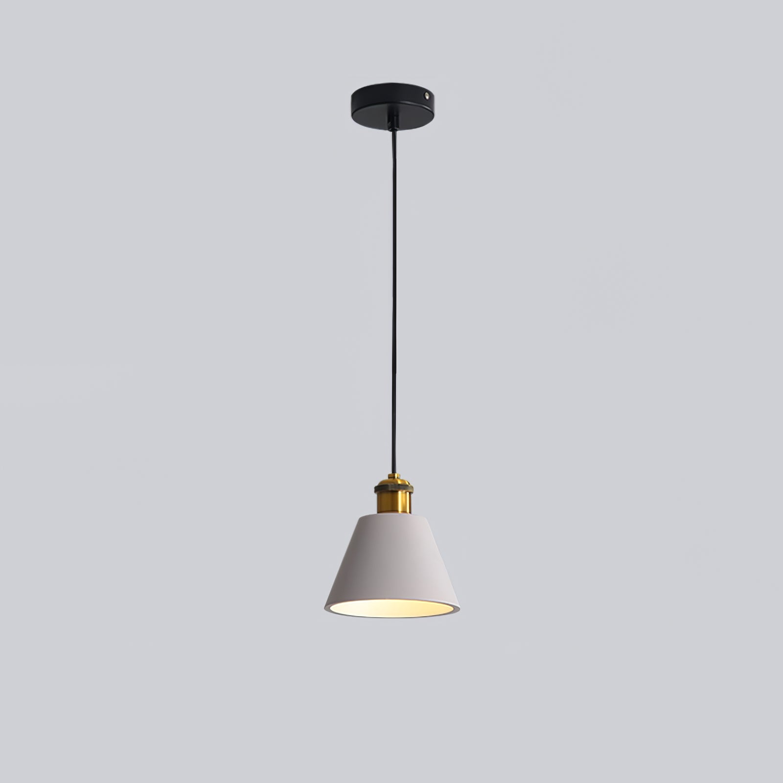 Model B Grey short cone pendant