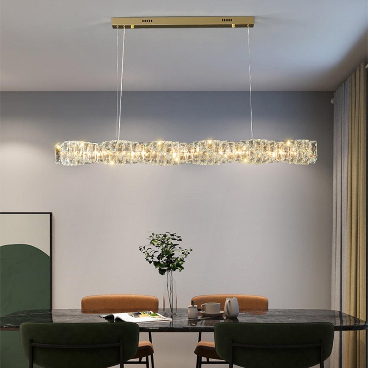 Long Crystal Pendant Lamp - Cueteks