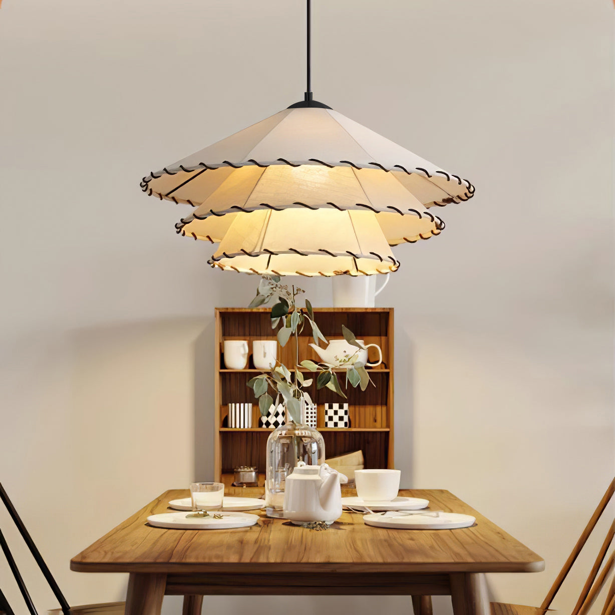 Lotus Leaf Fabric Pendant Light - Cueteks