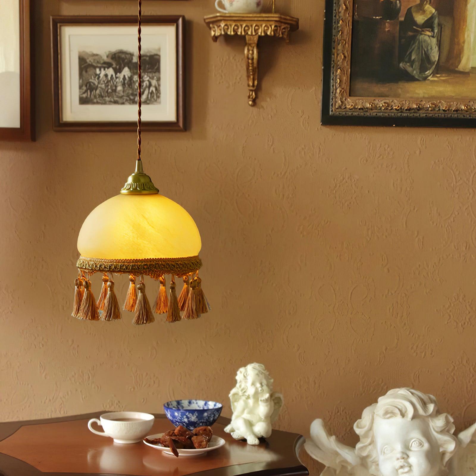 French Tassels Brass Pendant Light - Cueteks