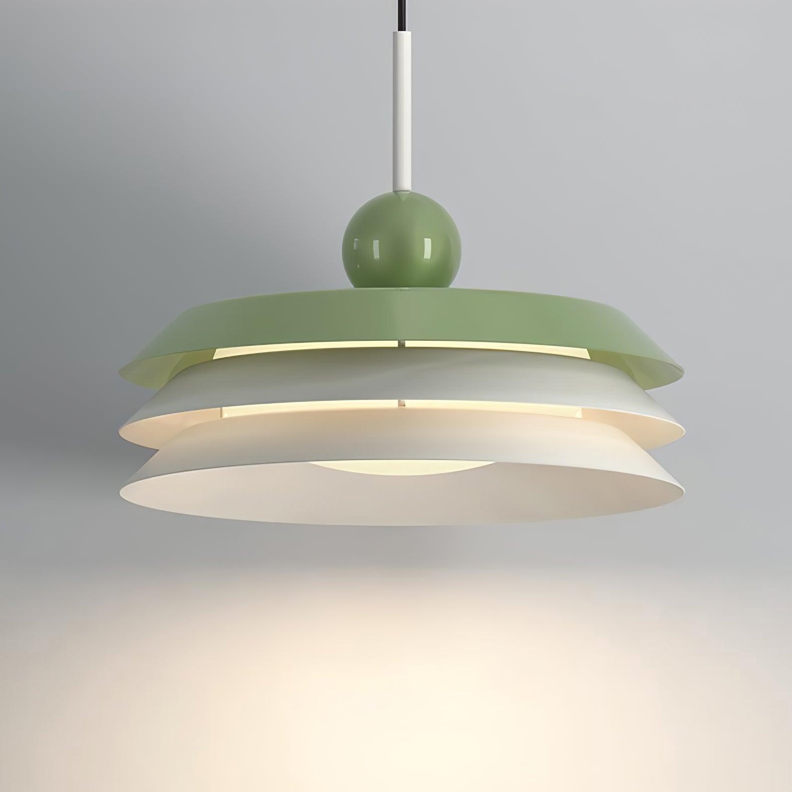 Morandi layered LED pendant light