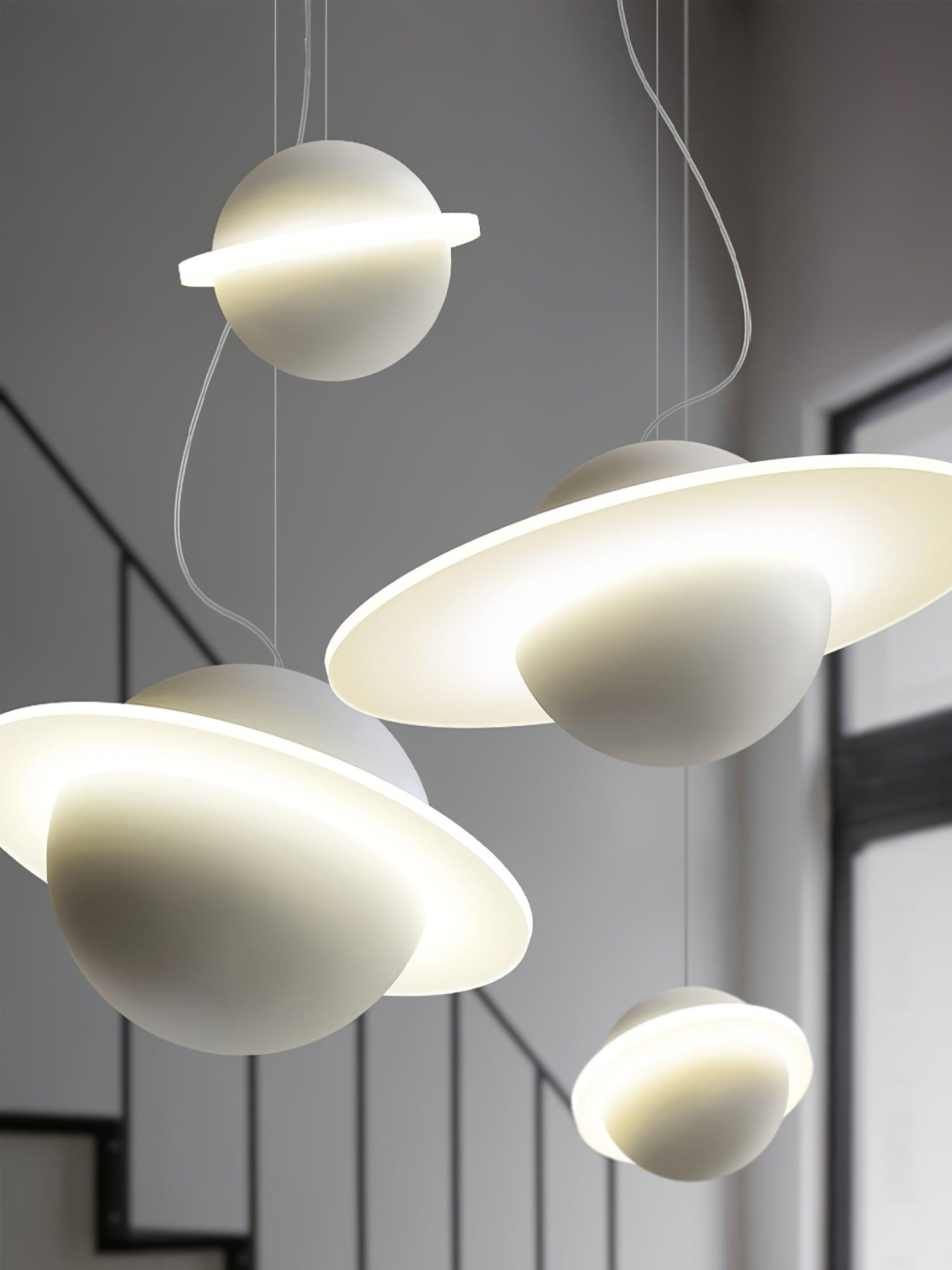 Jupiter Ring white LED pendant light