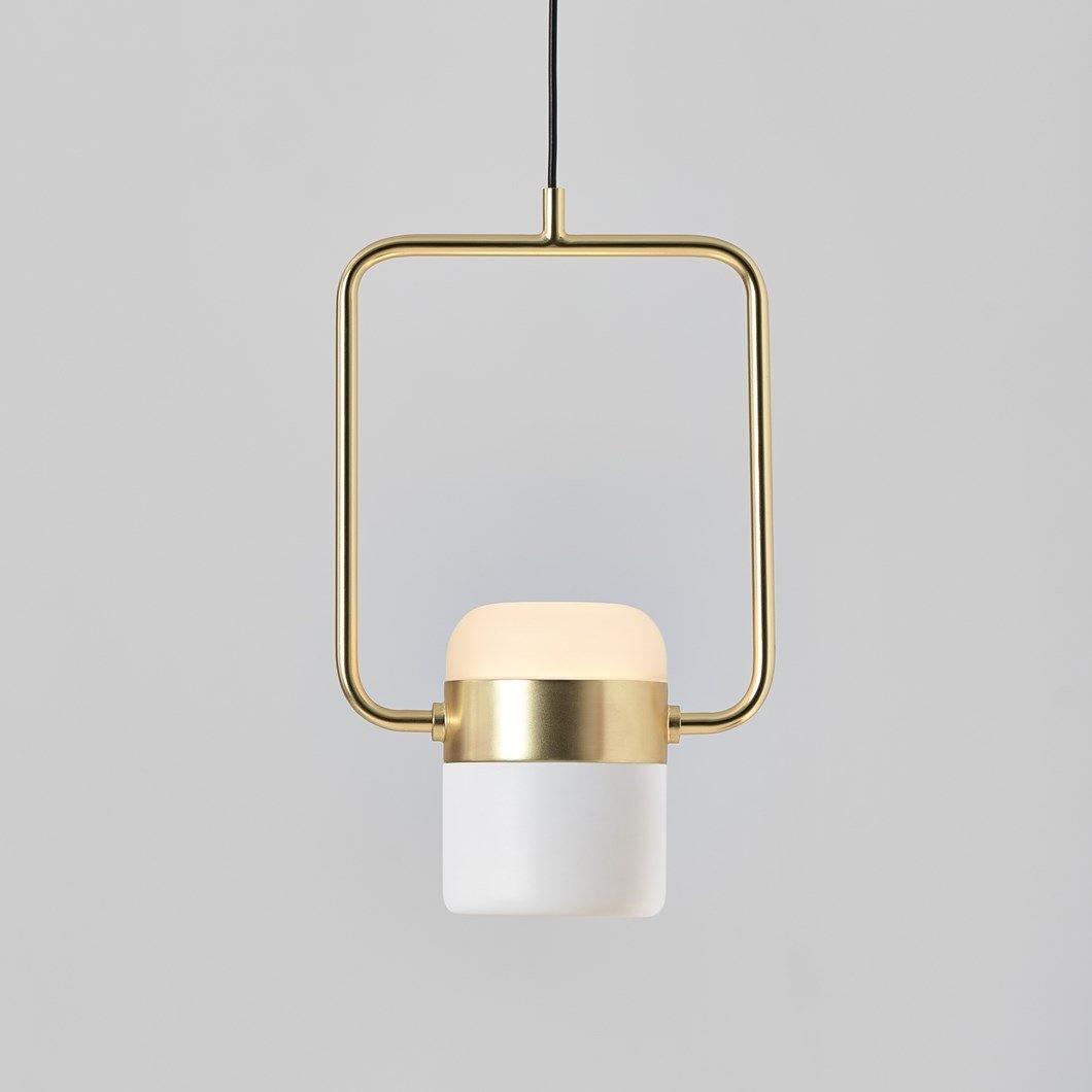 Geometric LED pendant light with adjustable cylindrical heads