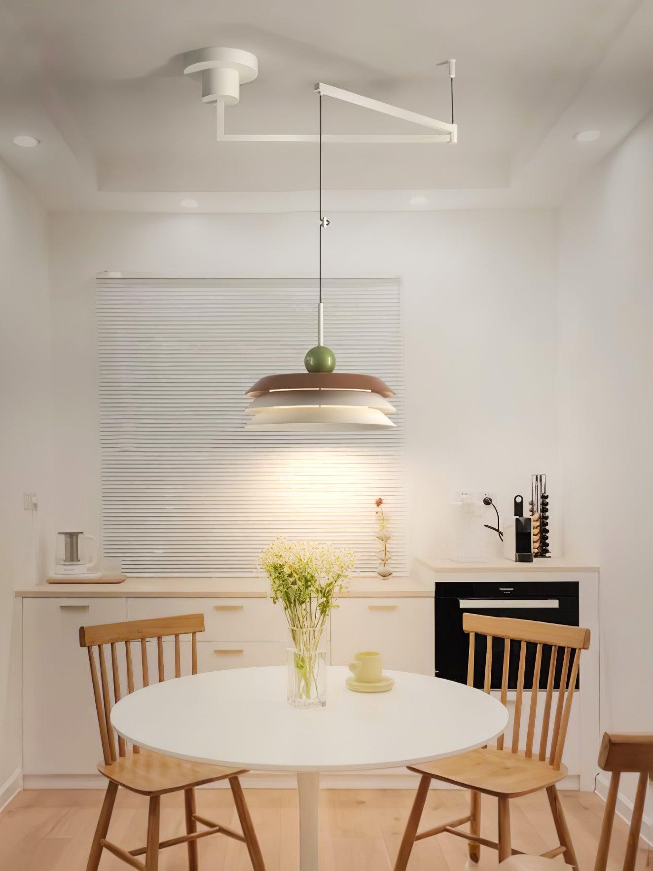 Morandi layered LED pendant light