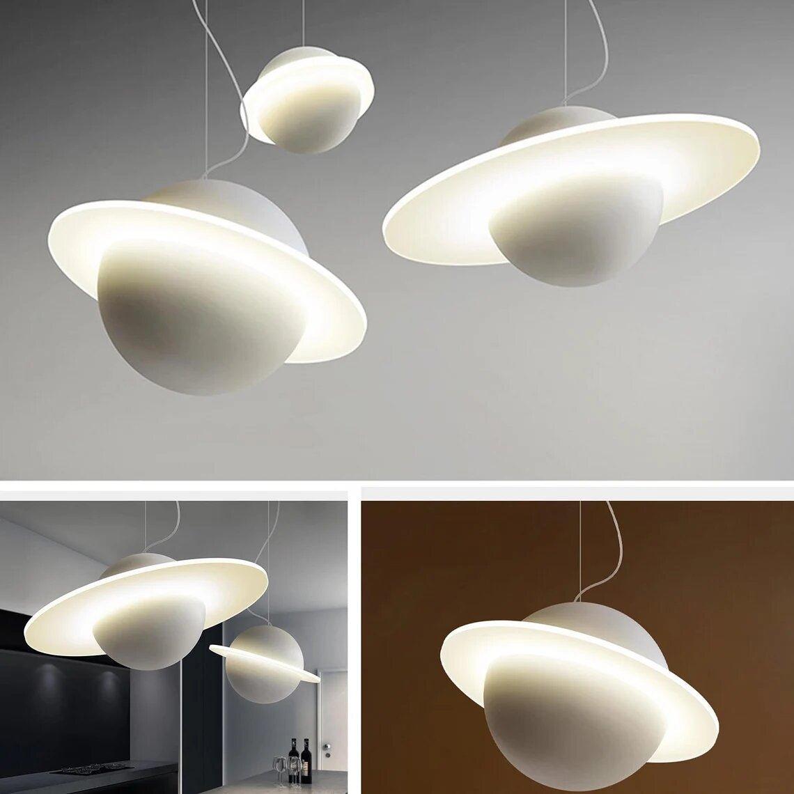 Jupiter Ring white LED pendant light