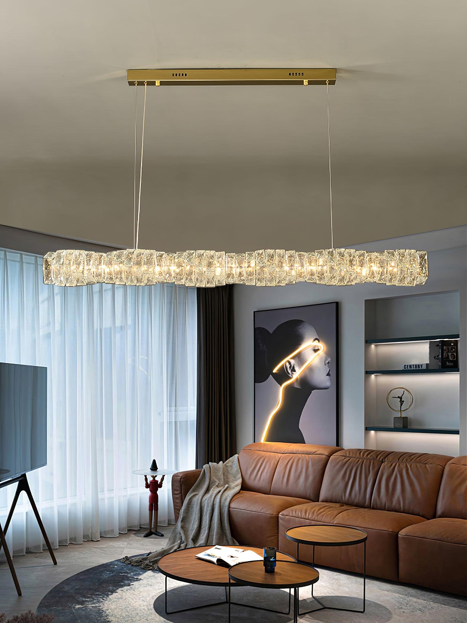 Long Crystal Pendant Lamp - Cueteks