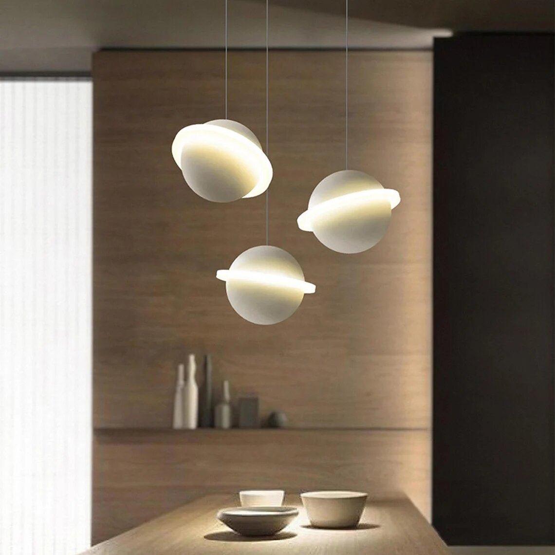 Jupiter Ring white LED pendant light