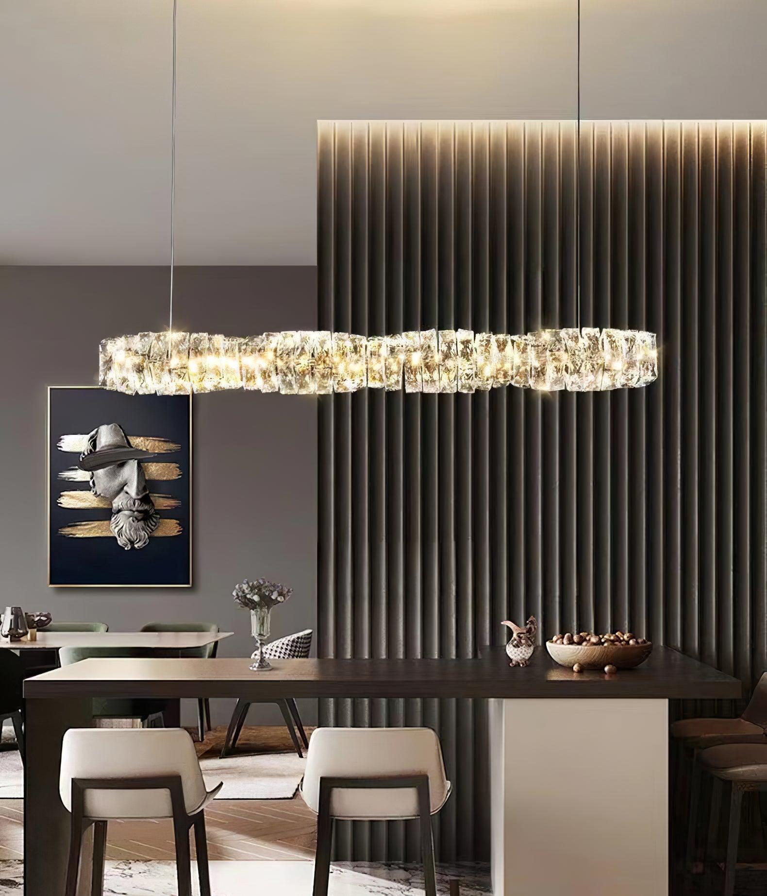 Long Crystal Pendant Lamp - Cueteks