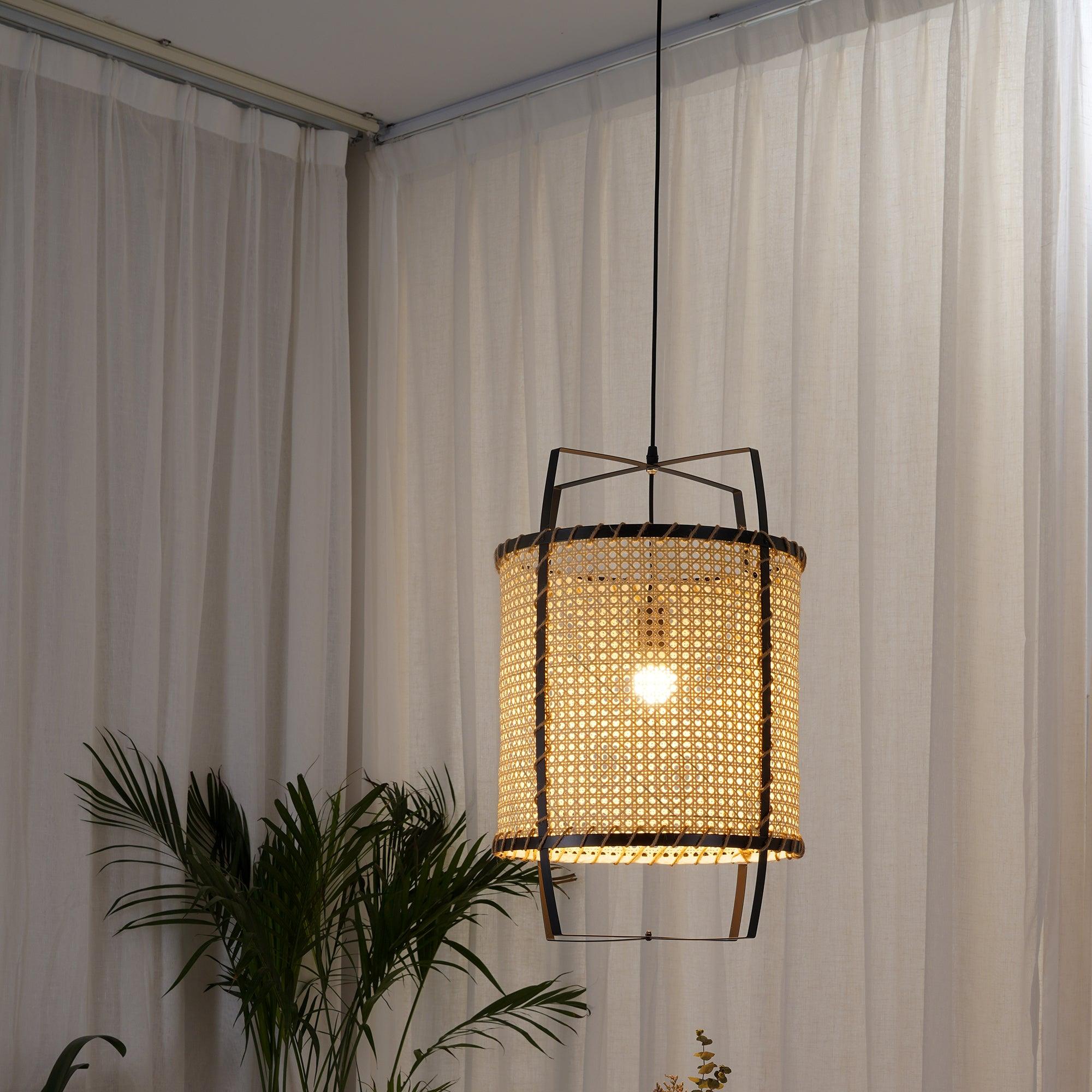 Rattan Cane Pendant Light - Cueteks