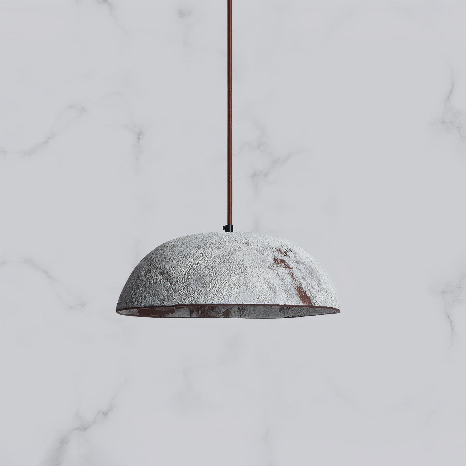 Pale mottled dome against a light background