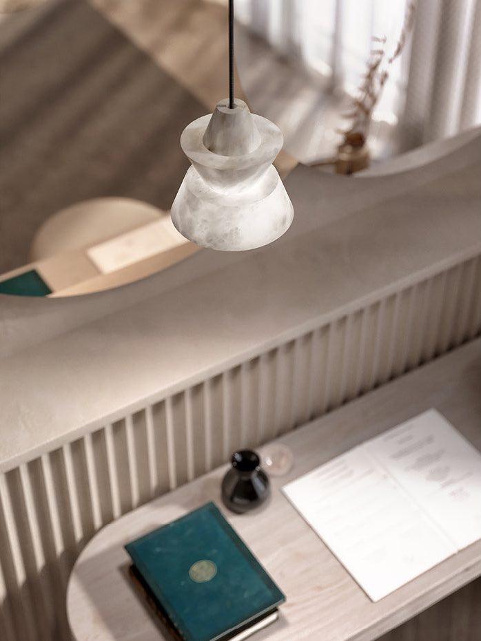 White Alabaster  Pendant Light - Cueteks
