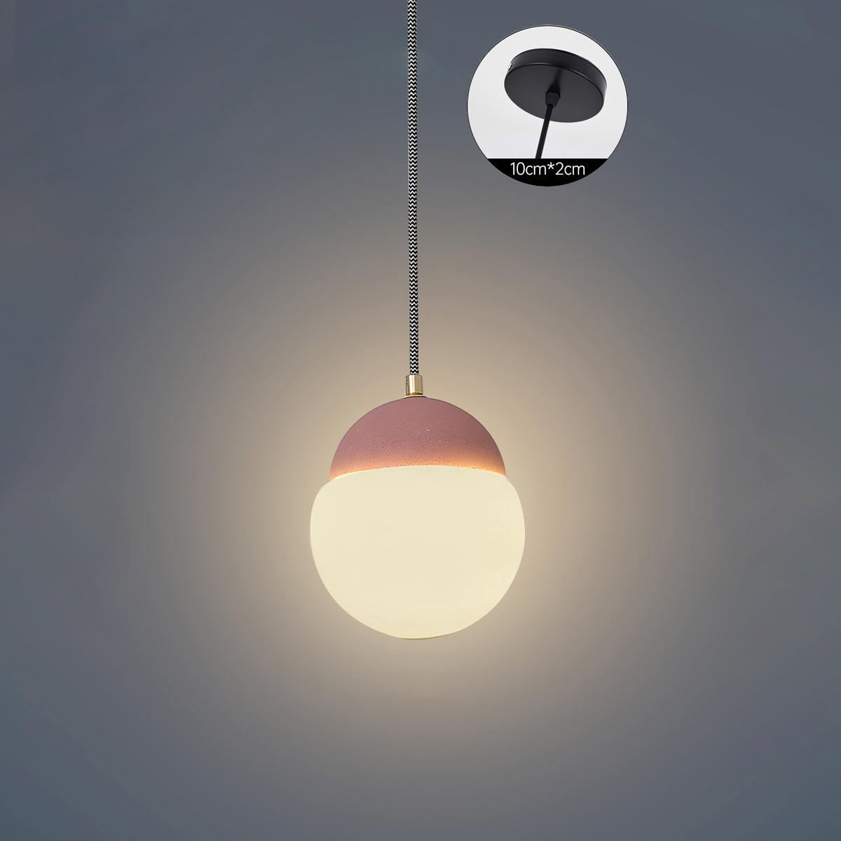 Sand pink pendant with warm-looking glow