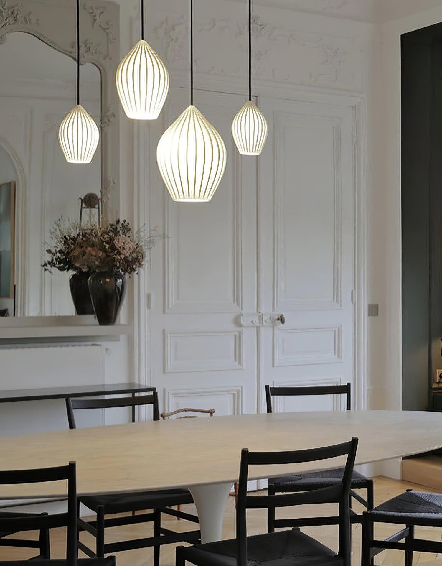 Ceramic Ribbed Pendant light - Cueteks