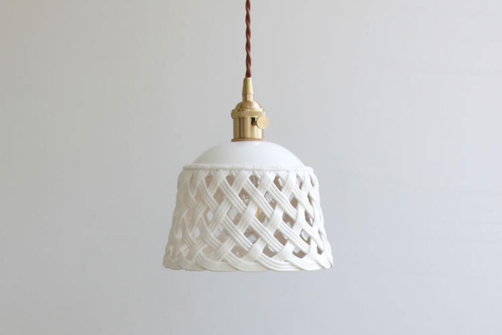 Openwork Ceramic Pendant Lamp - Cueteks