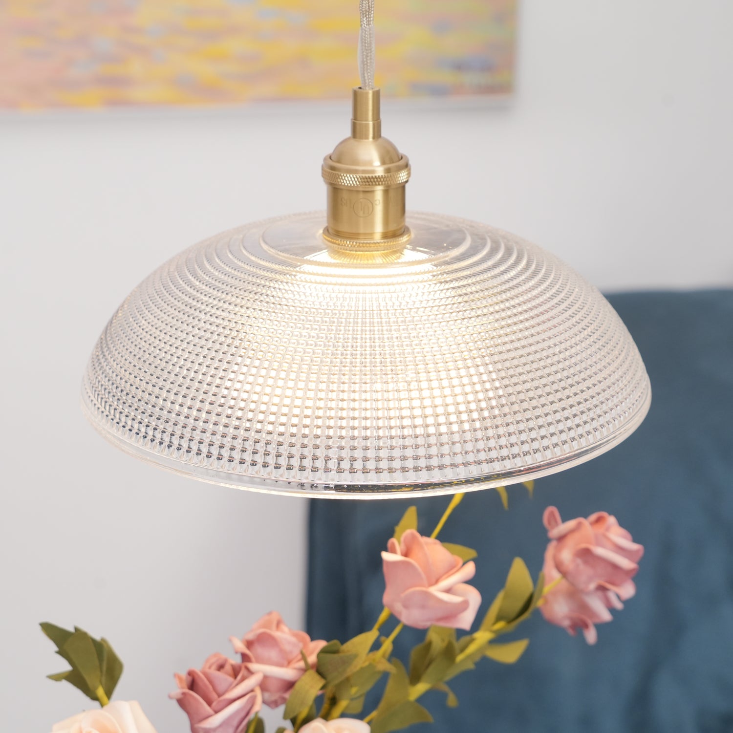 Ribbed Spiral Pendant Light - Cueteks