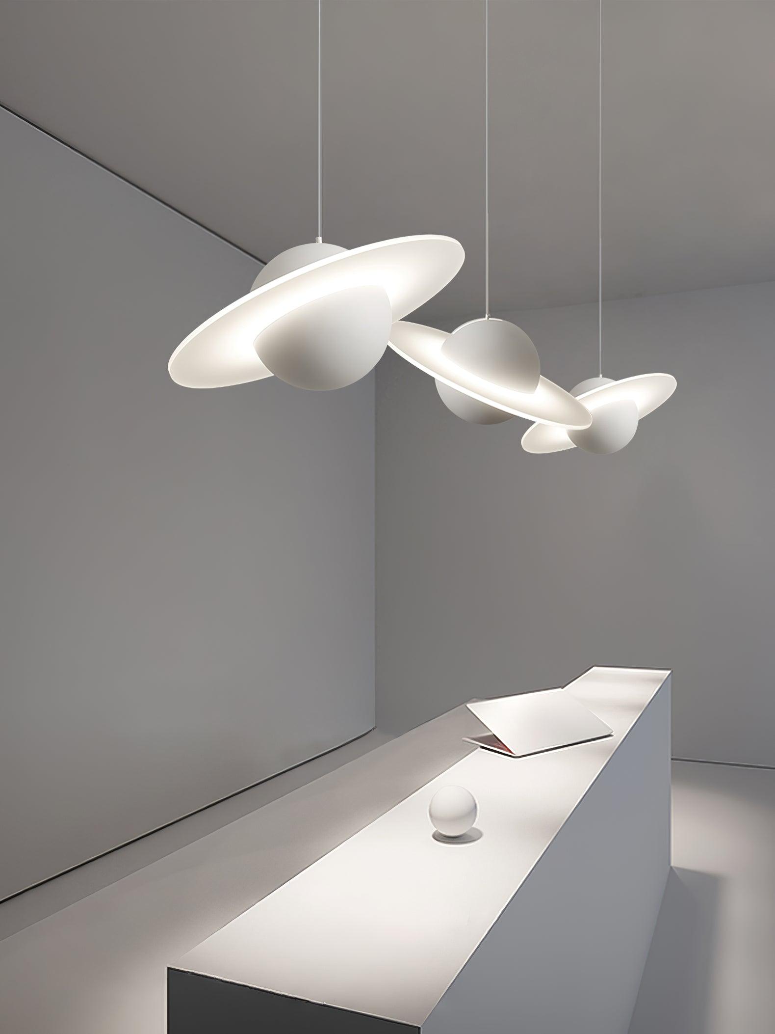 Jupiter Ring white LED pendant light