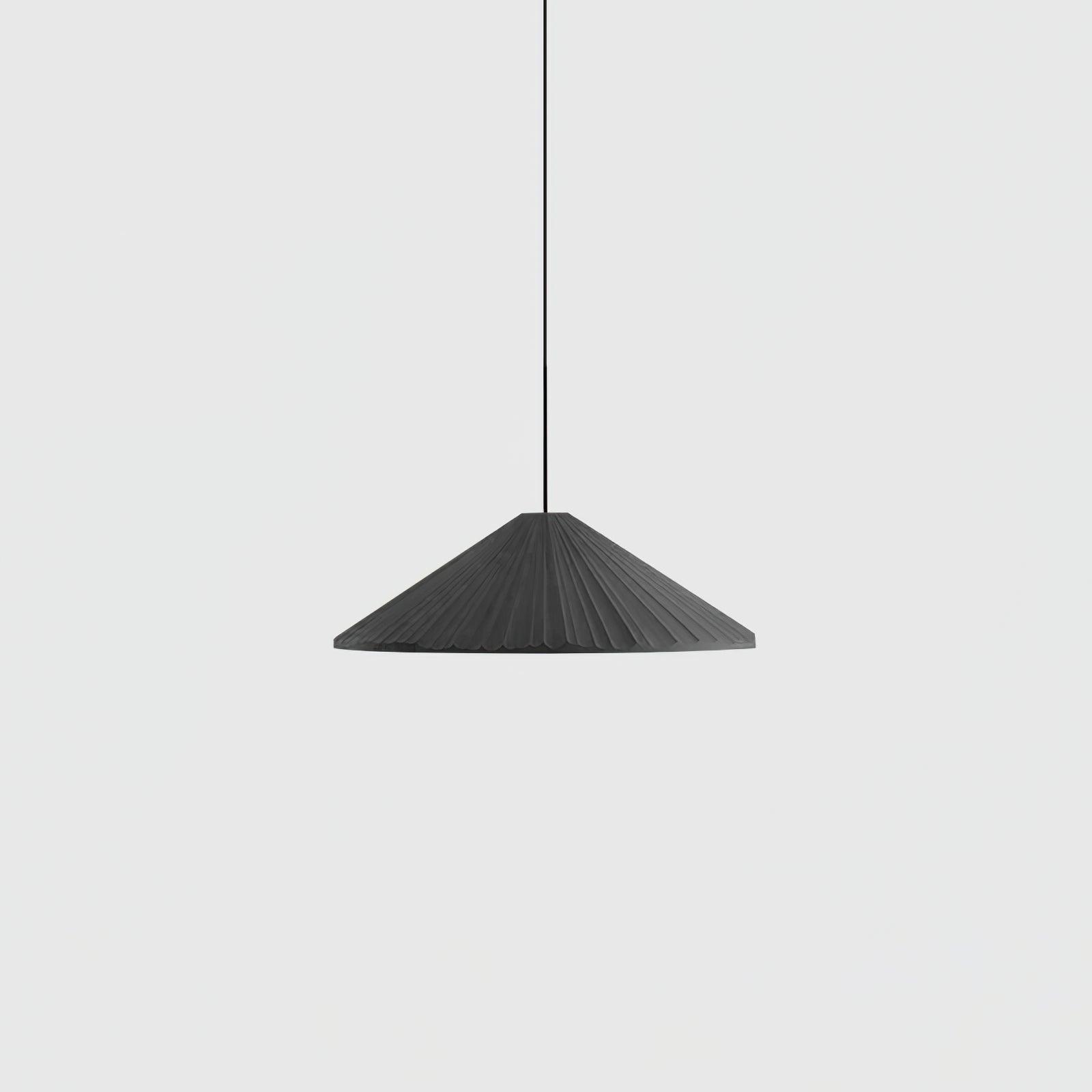 Black broad Hat pendant on a pale background