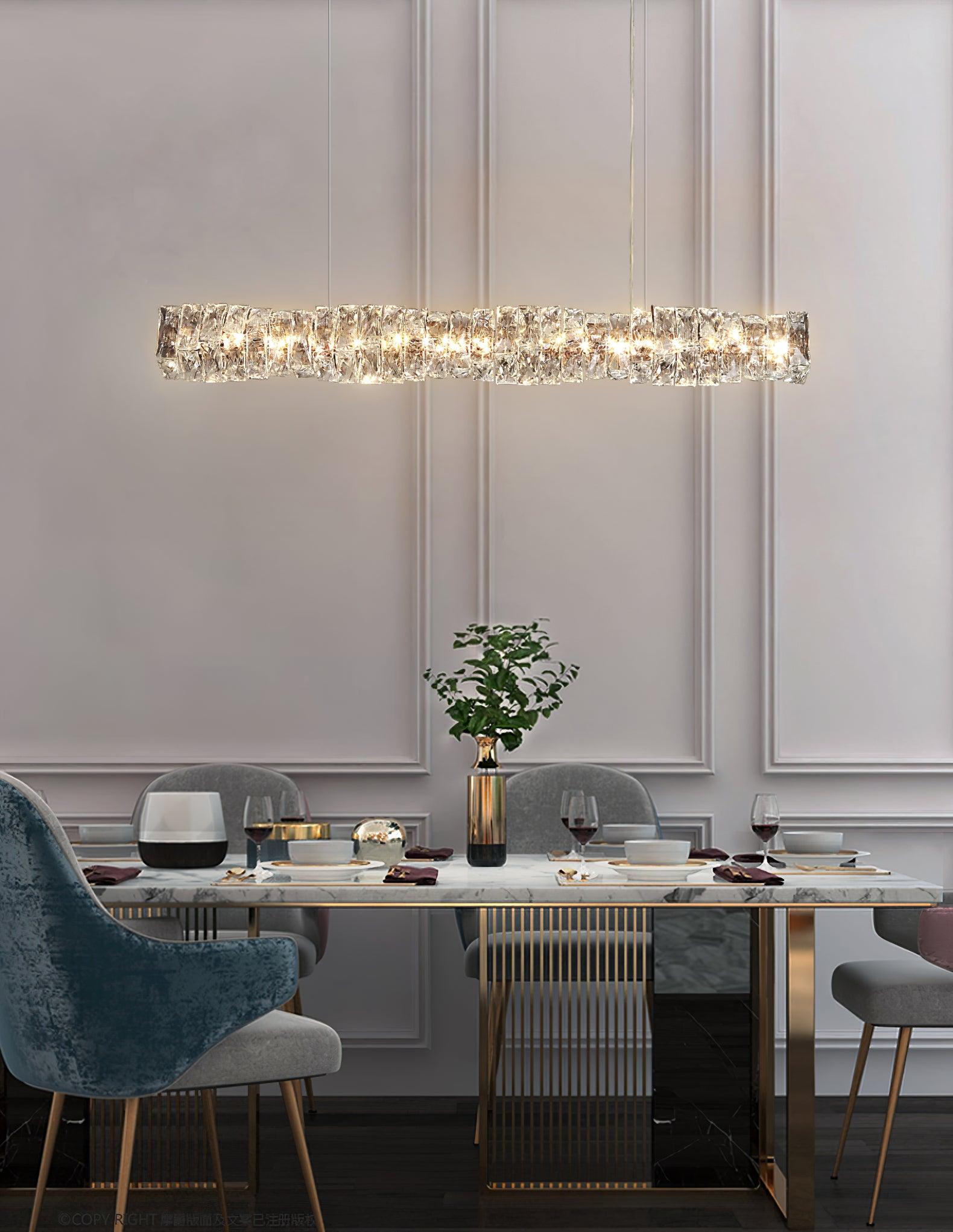 Long Crystal Pendant Lamp - Cueteks