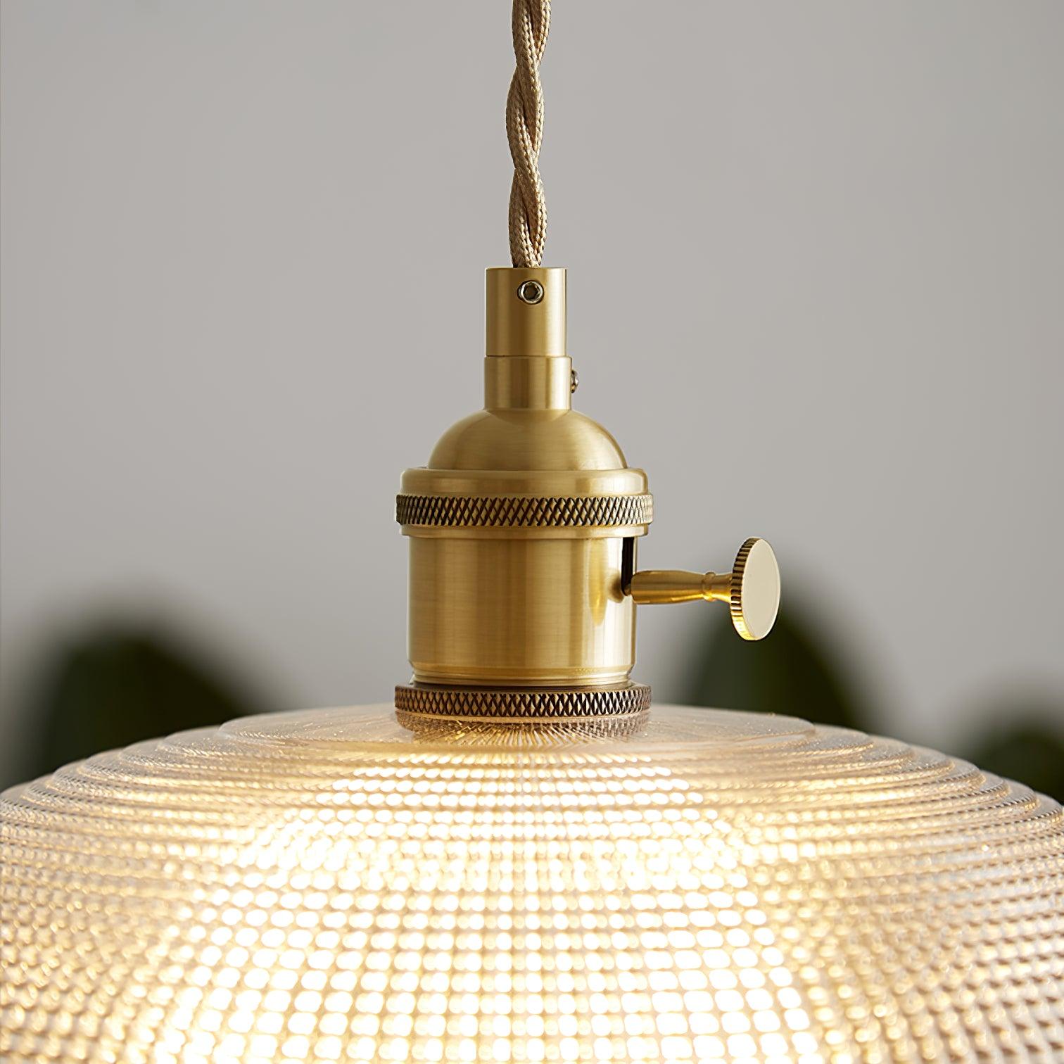 Ribbed Spiral Pendant Light - Cueteks