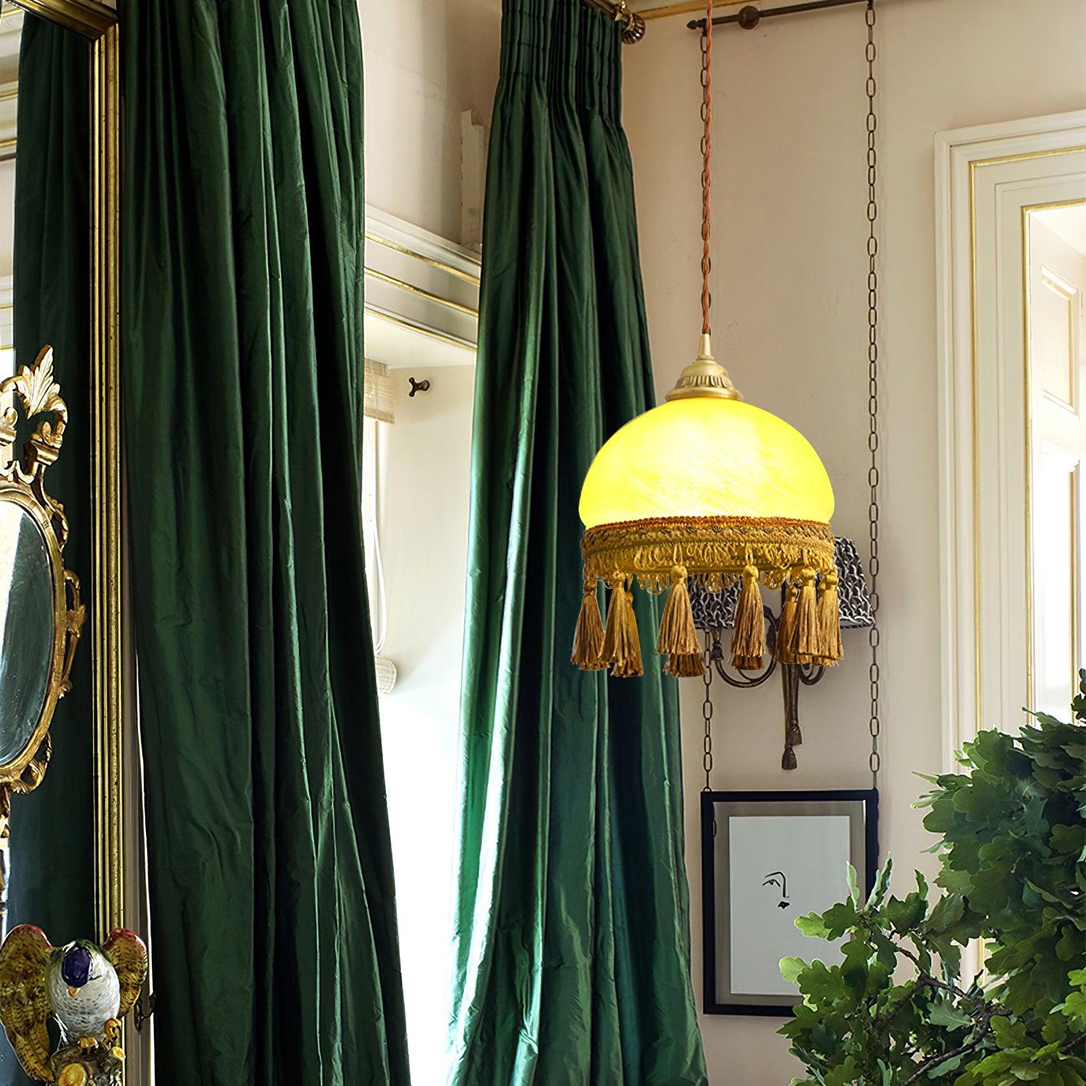 French Tassels Brass Pendant Light - Cueteks