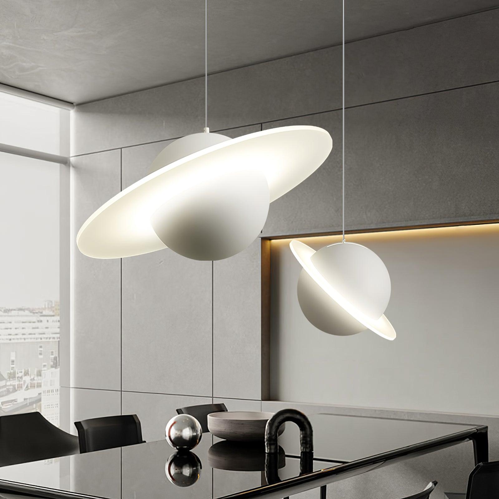 Jupiter Ring white LED pendant light