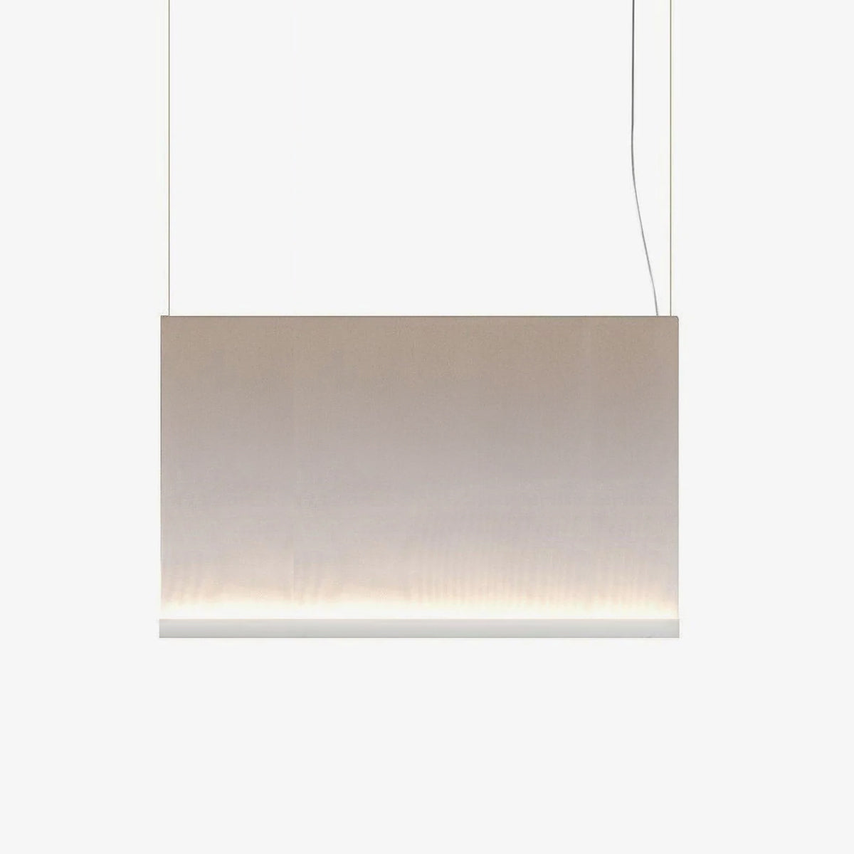 Wide 90 × 50 cm fabric pendant with white lower edge