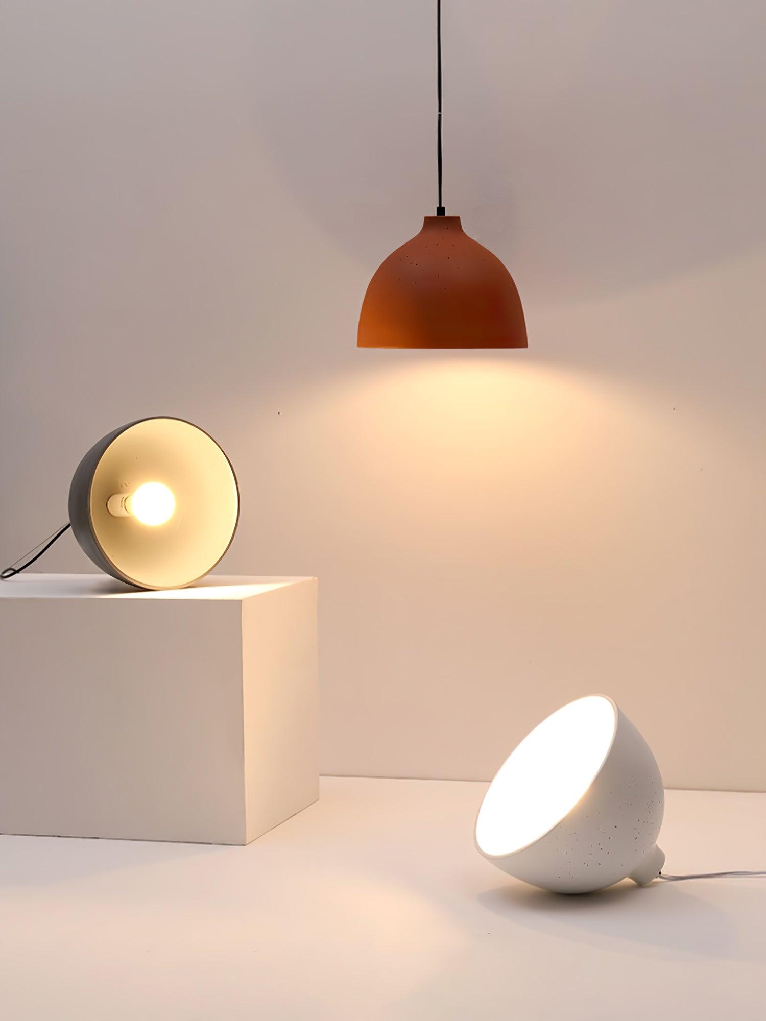 Orange shade casting light over a display