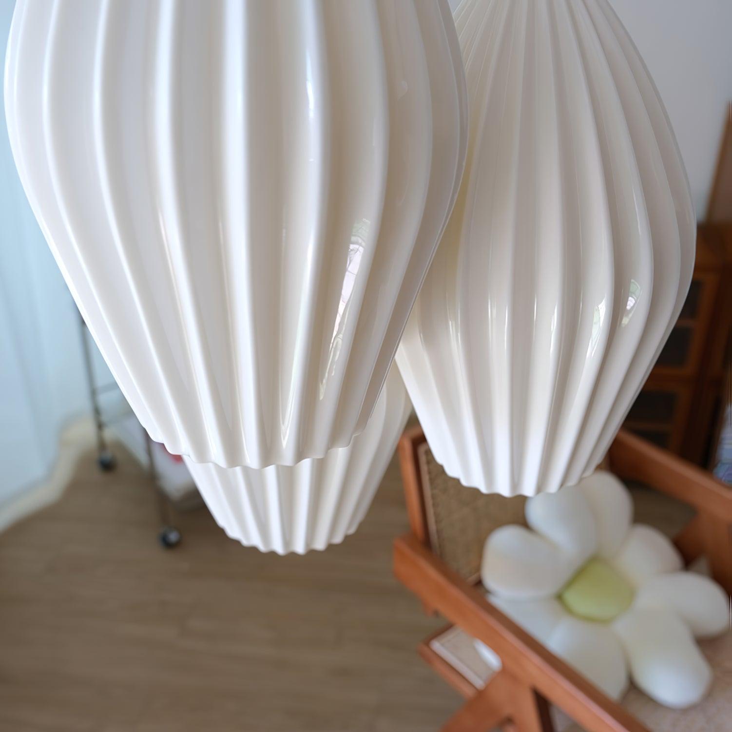 Ceramic Ribbed Pendant light - Cueteks