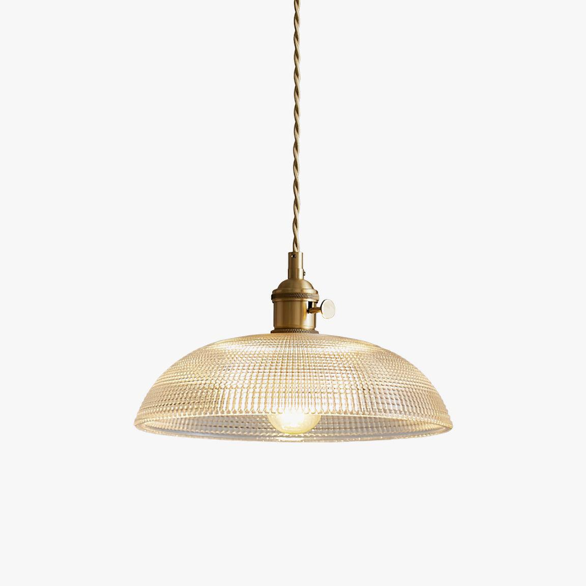Ribbed Spiral Pendant Light - Cueteks