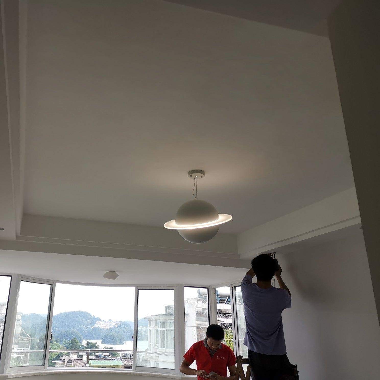 Jupiter Ring white LED pendant light