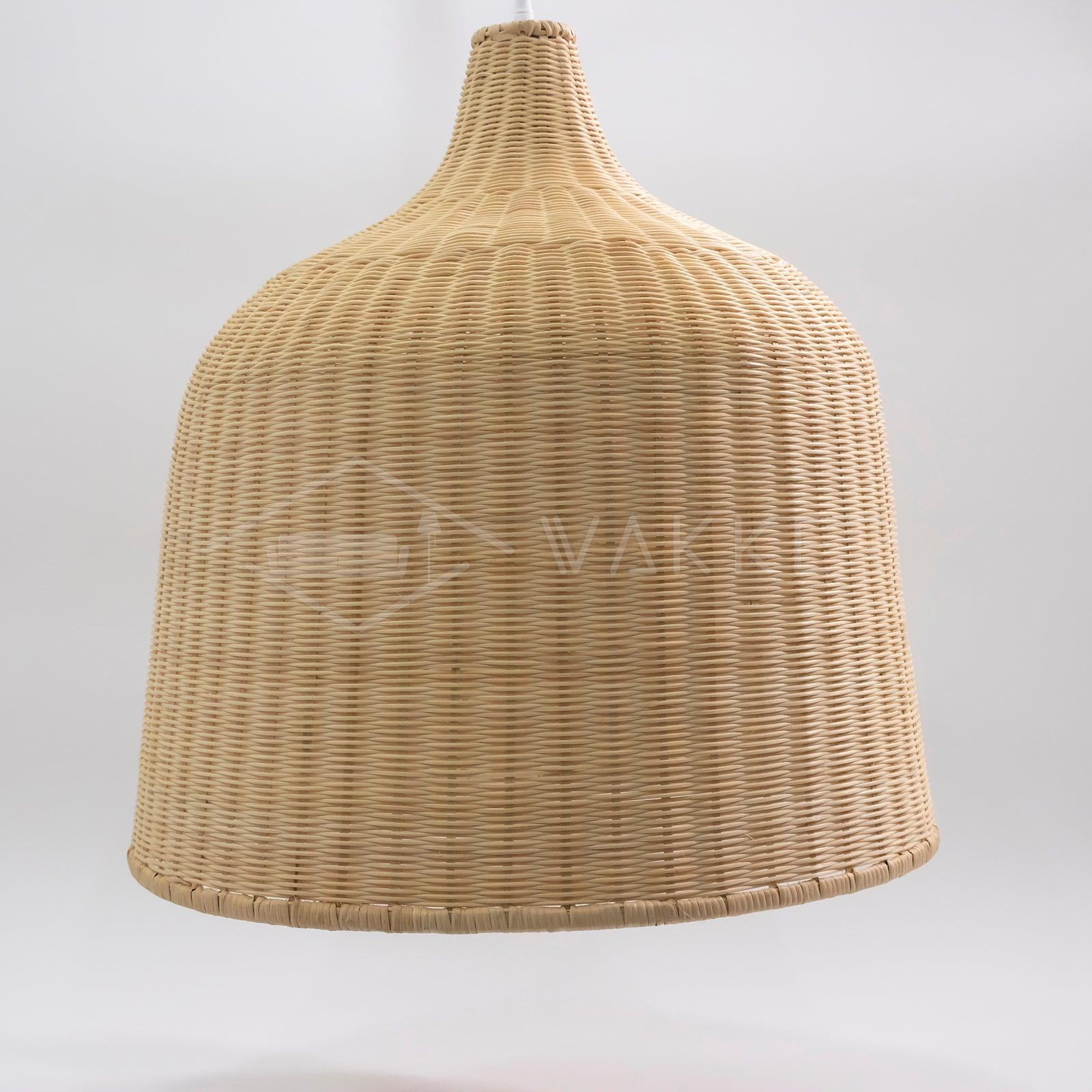 Natural rattan shade front view