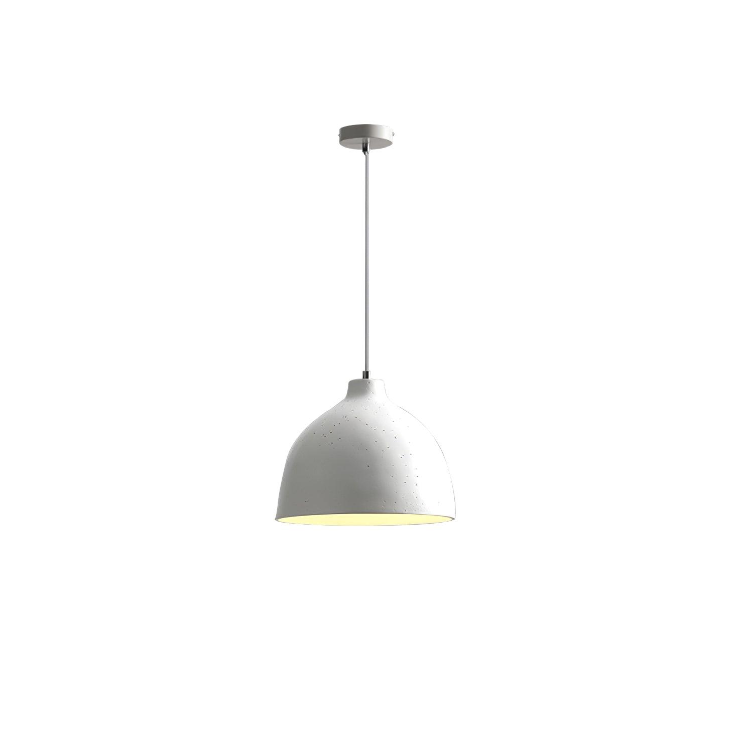 29 cm white bowl pendant with a pale interior and silver-coloured canopy