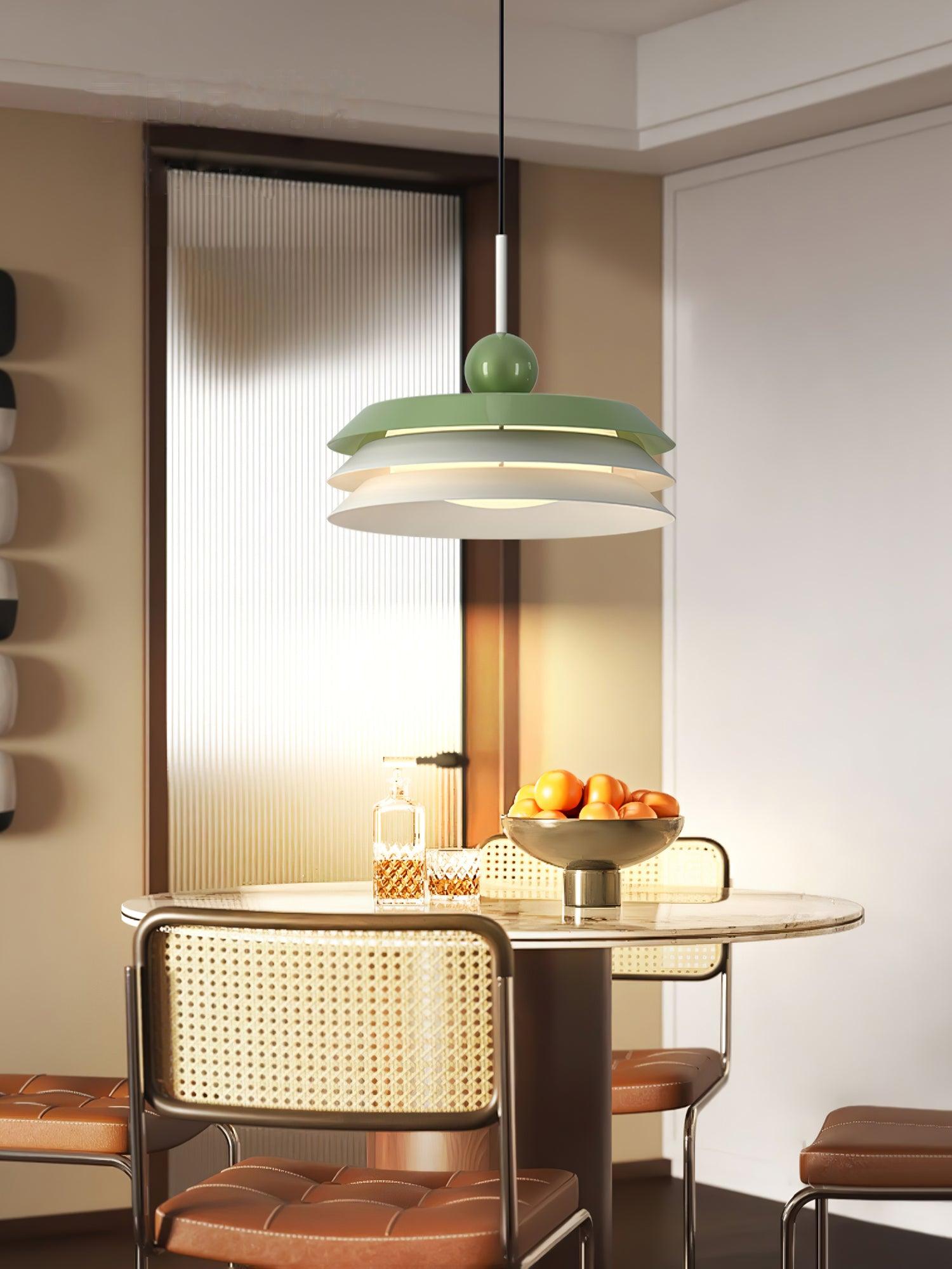 Morandi layered LED pendant light