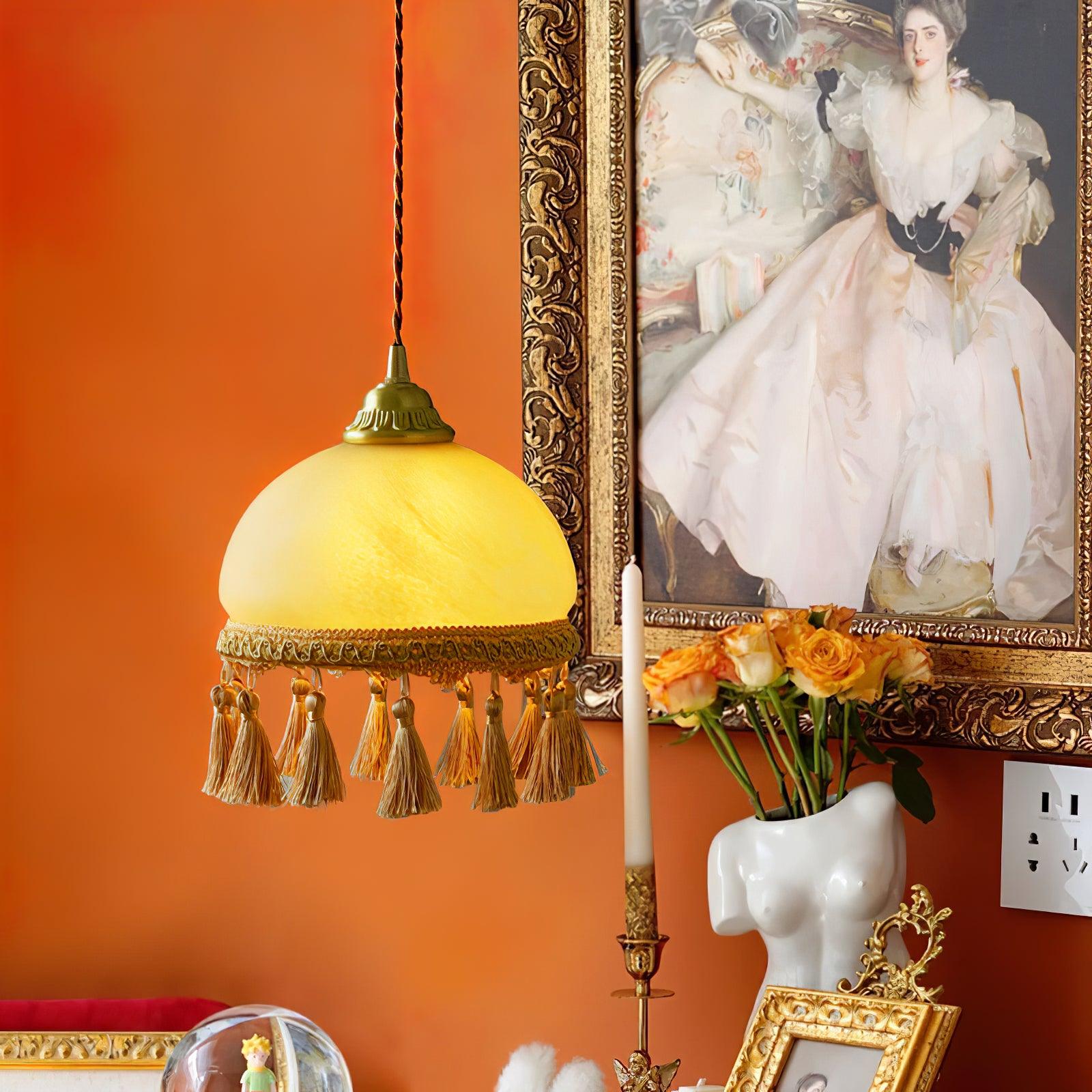 French Tassels Brass Pendant Light - Cueteks