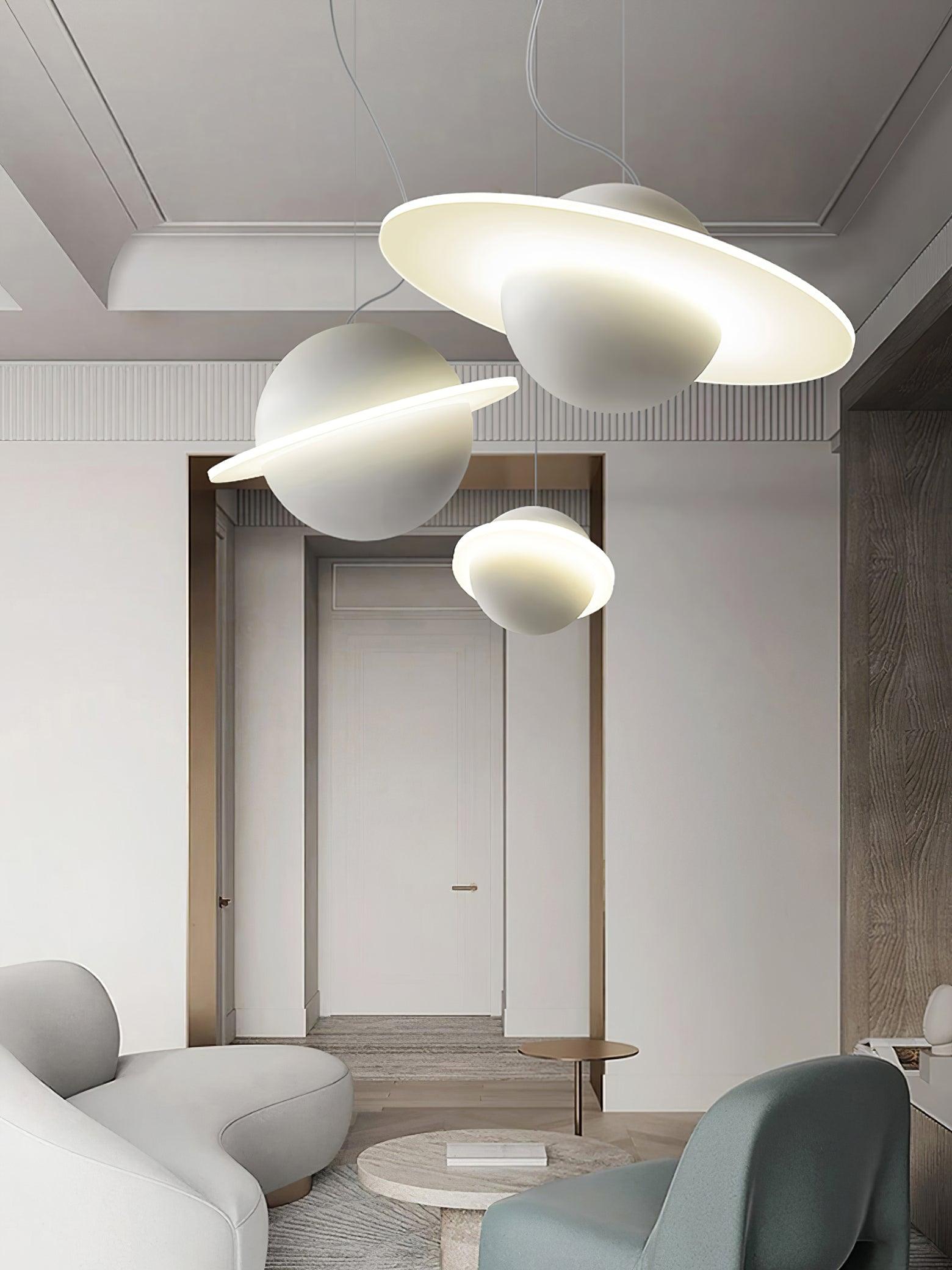 Jupiter Ring white LED pendant light