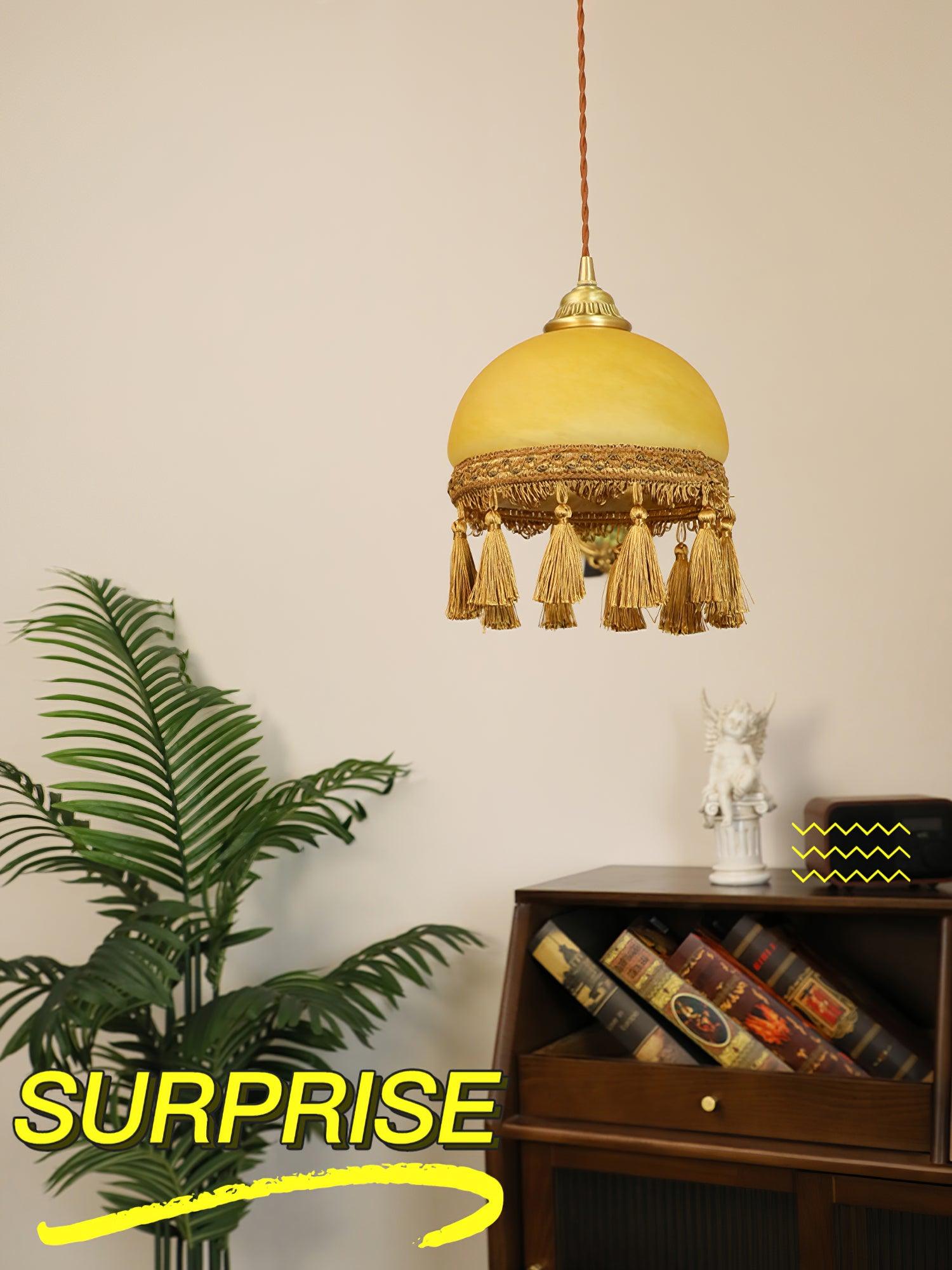 French Tassels Brass Pendant Light - Cueteks