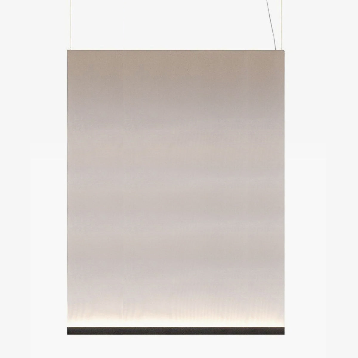 Tall 90 × 130 cm fabric pendant panel with black lower rail
