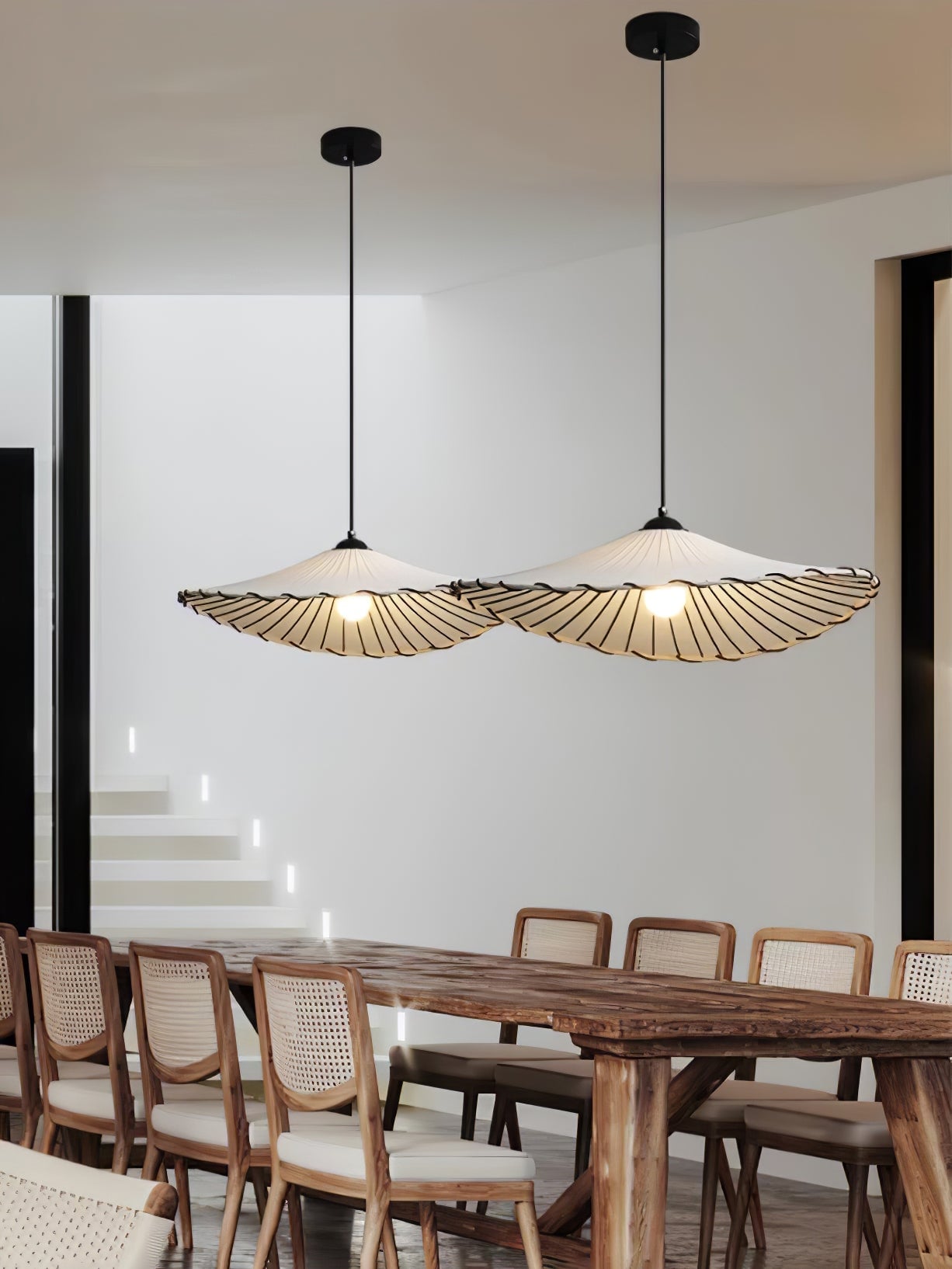 Lotus Leaf Fabric Pendant Light - Cueteks