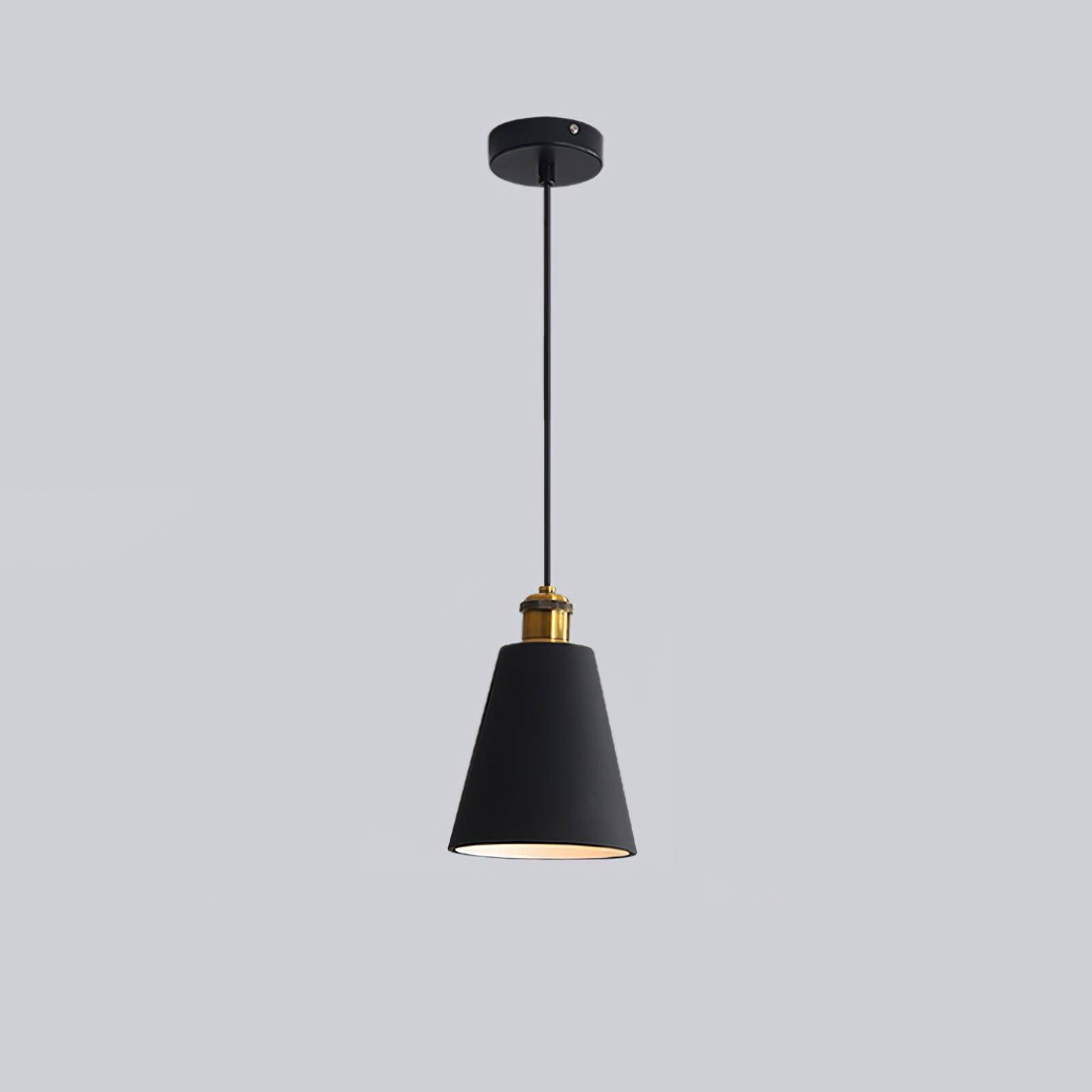 Model A Black tall cone pendant