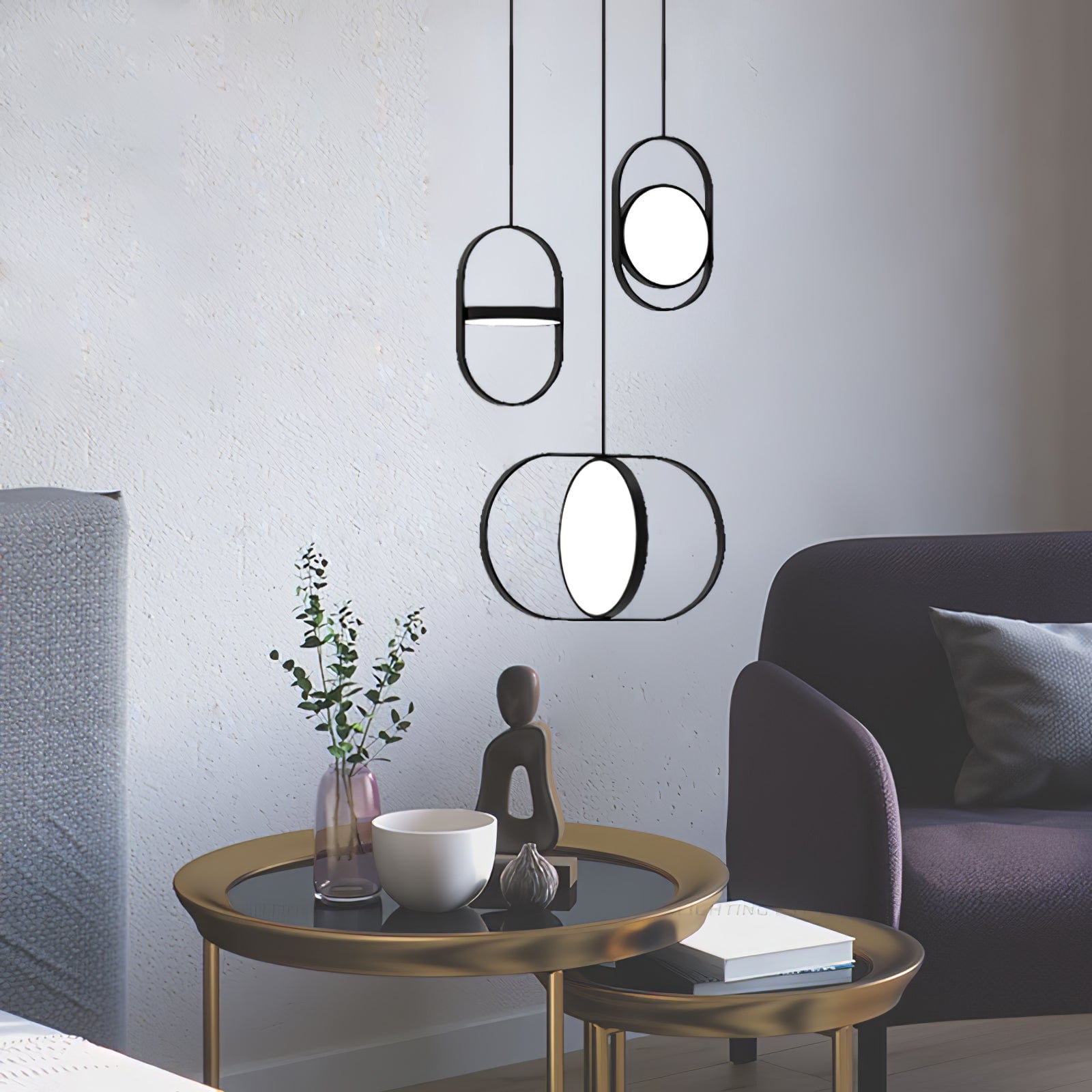 KUU frames above round side tables