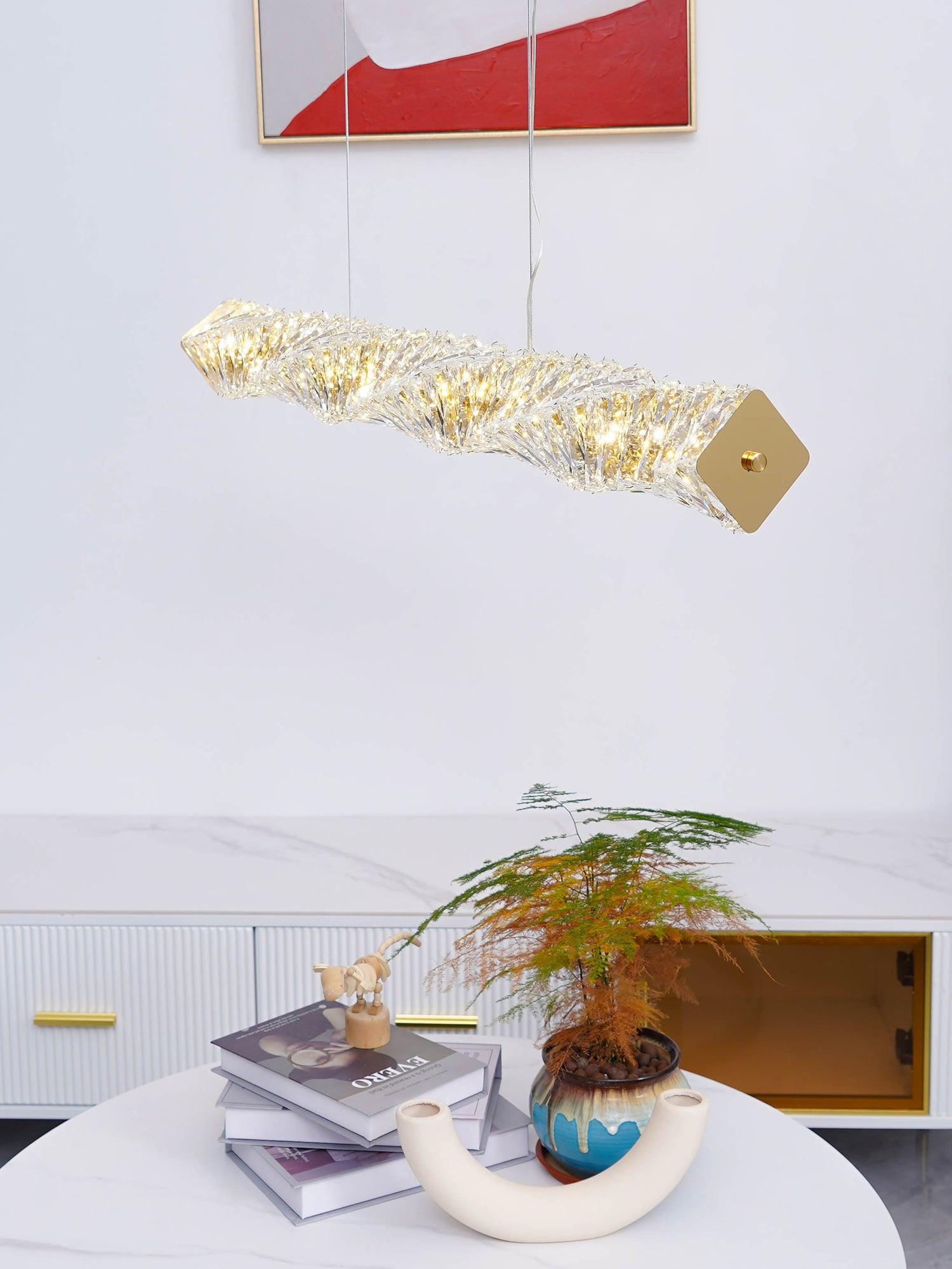 Long Crystal Pendant Lamp - Cueteks