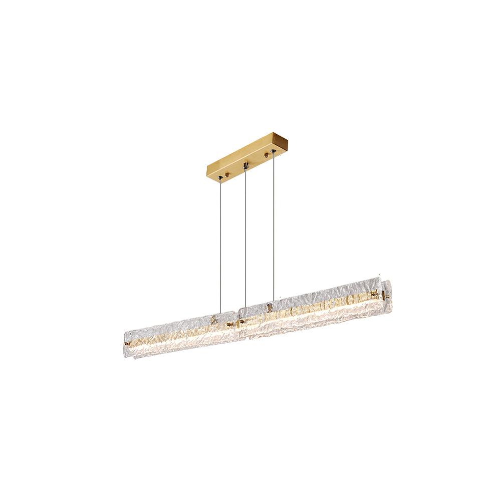Model A 90 cm Brass selection showing clear rectangular textured glass, gold-tone strip and rectangular canopy