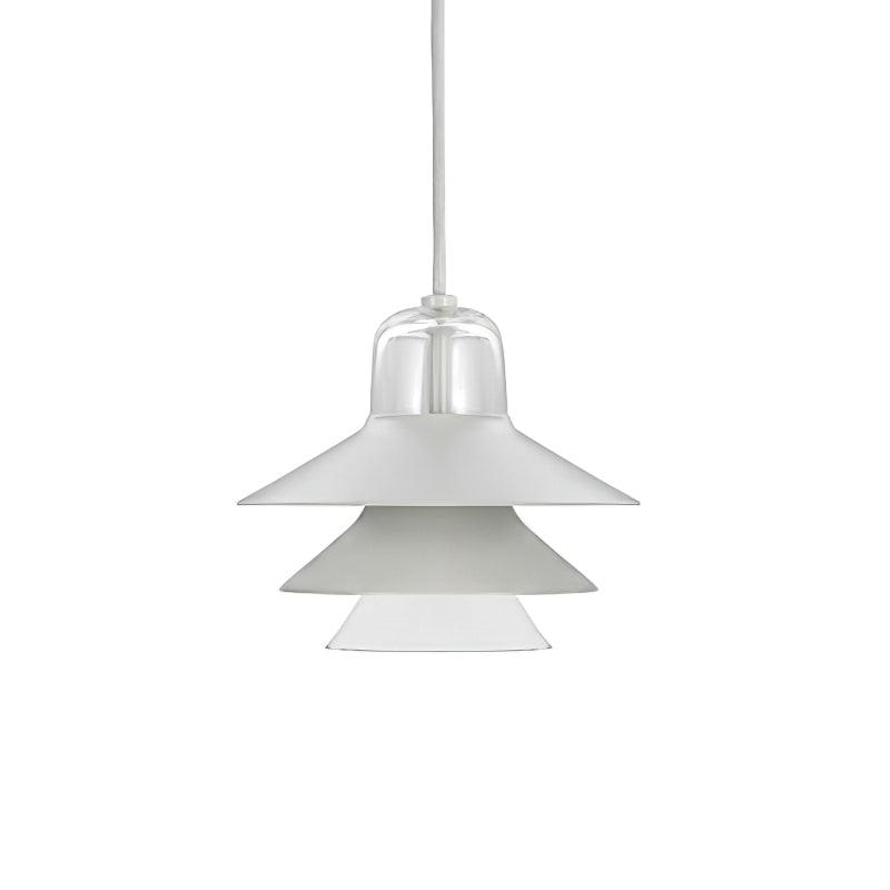 Small White layered pendant front view
